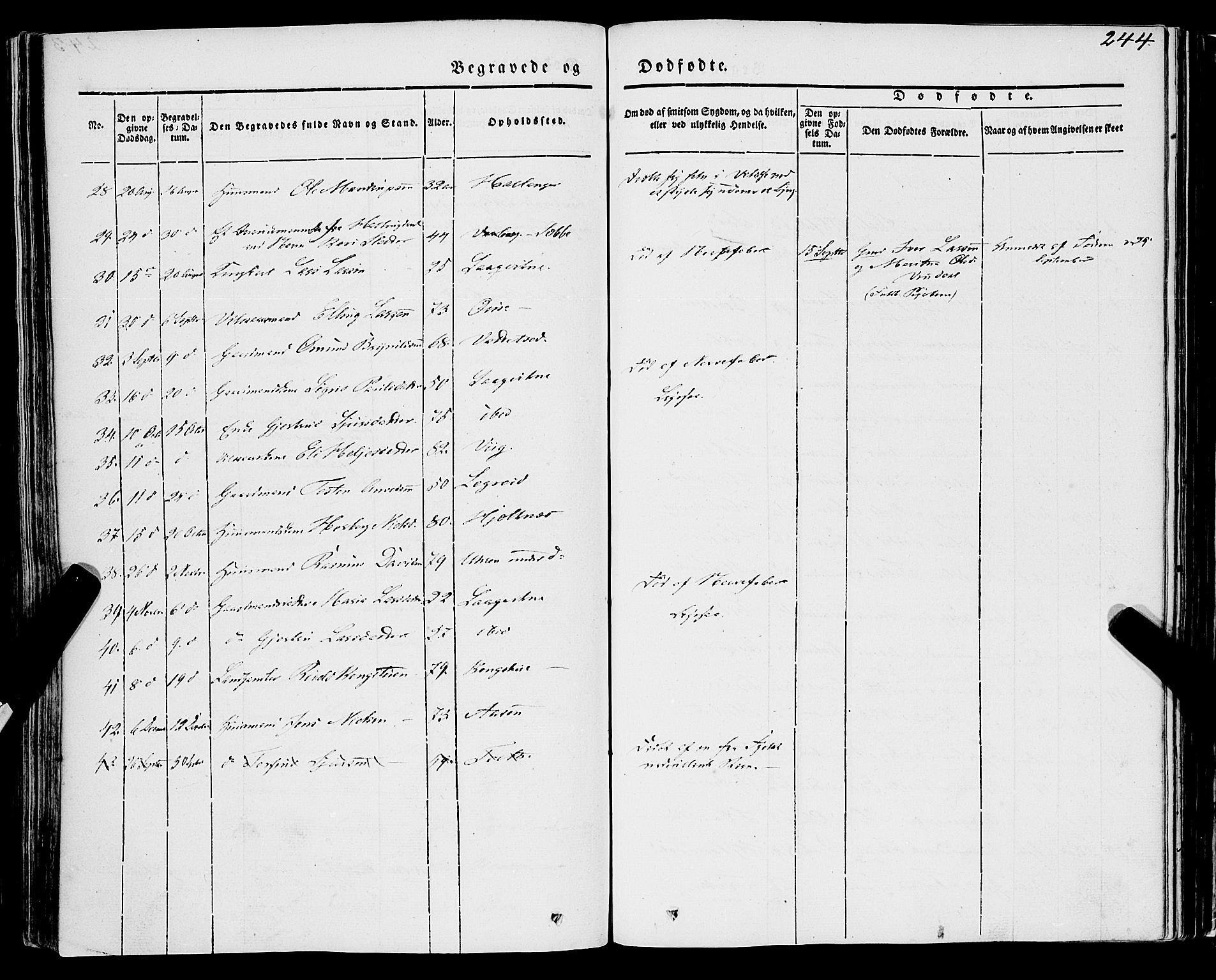 Ulvik sokneprestembete, SAB/A-78801/H/Haa: Parish register (official) no. A 12, 1839-1853, p. 244