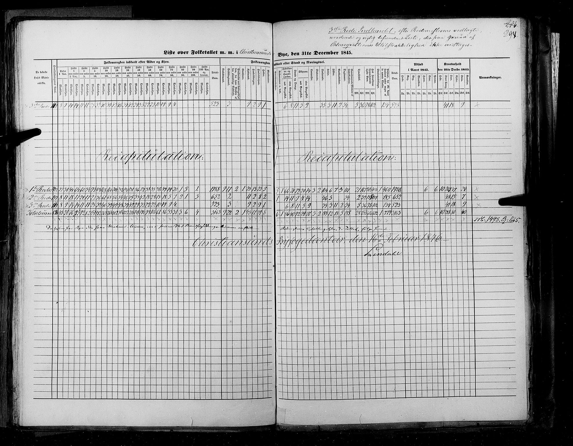 RA, Census 1845, vol. 11: Cities, 1845, p. 294