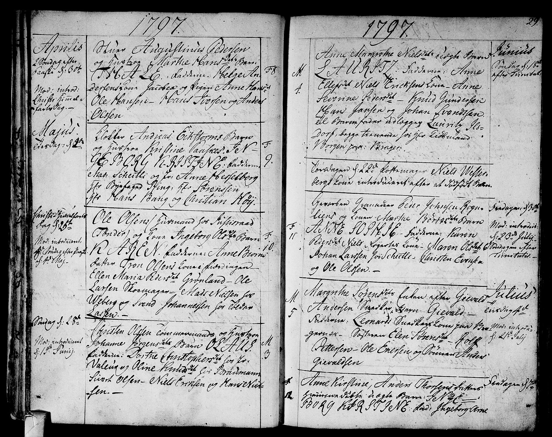 Strømsø kirkebøker, SAKO/A-246/F/Fa/L0010: Parish register (official) no. I 10, 1792-1822, p. 29