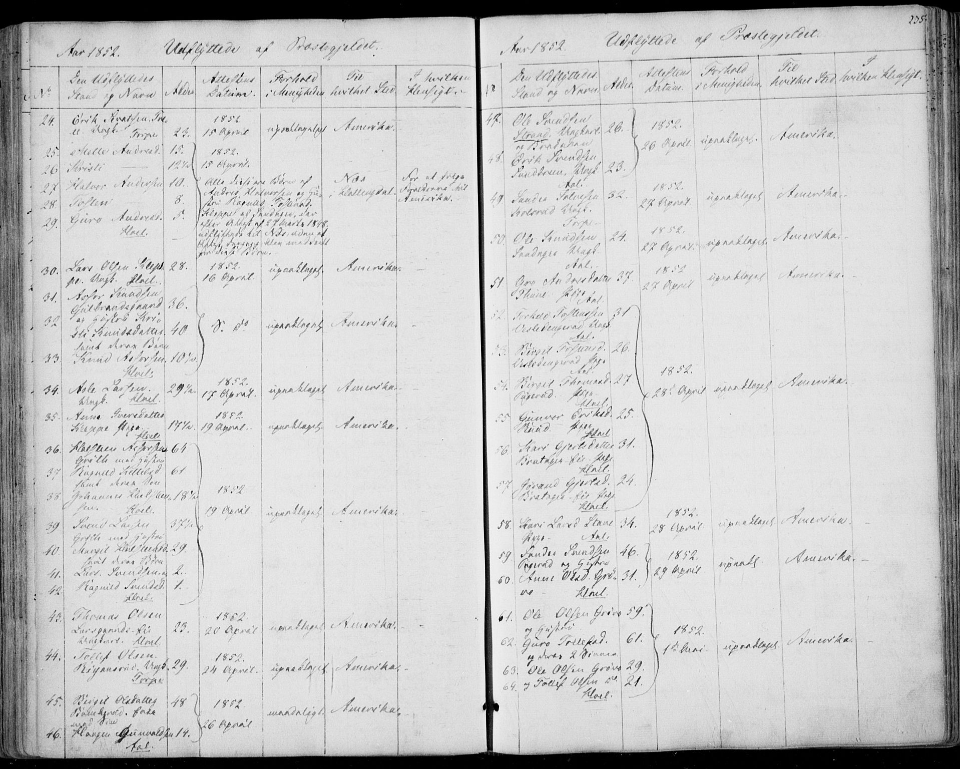 Ål kirkebøker, AV/SAKO-A-249/F/Fa/L0006: Parish register (official) no. I 6, 1849-1864, p. 235