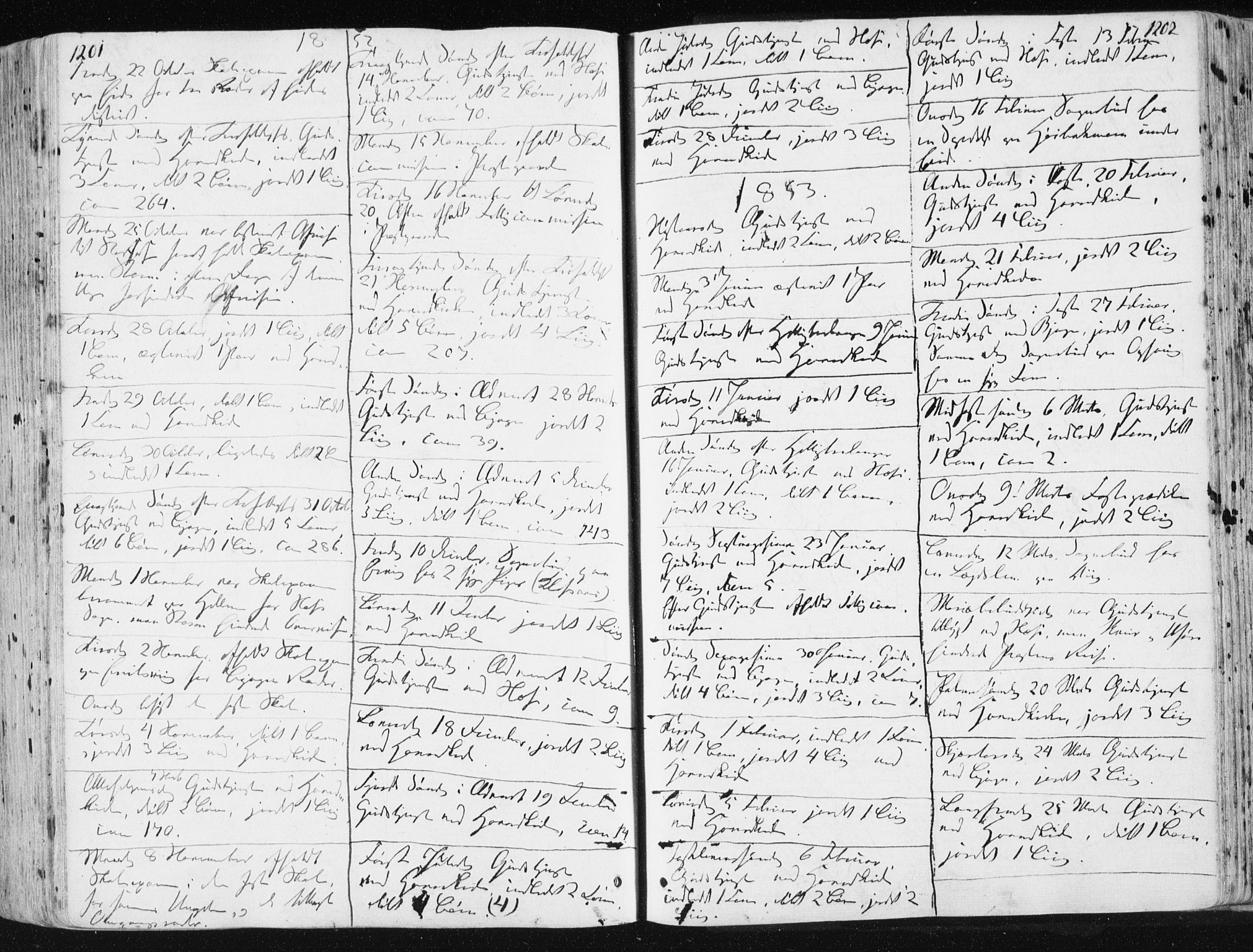 Ministerialprotokoller, klokkerbøker og fødselsregistre - Sør-Trøndelag, SAT/A-1456/659/L0736: Parish register (official) no. 659A06, 1842-1856, p. 1201-1202