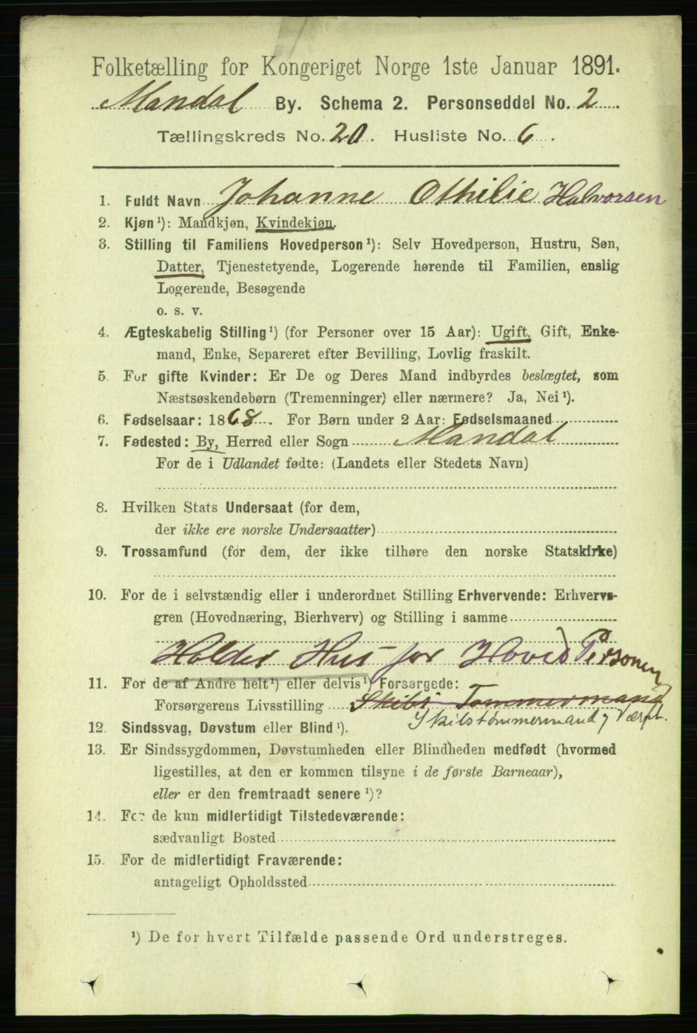 RA, 1891 census for 1002 Mandal, 1891, p. 3978