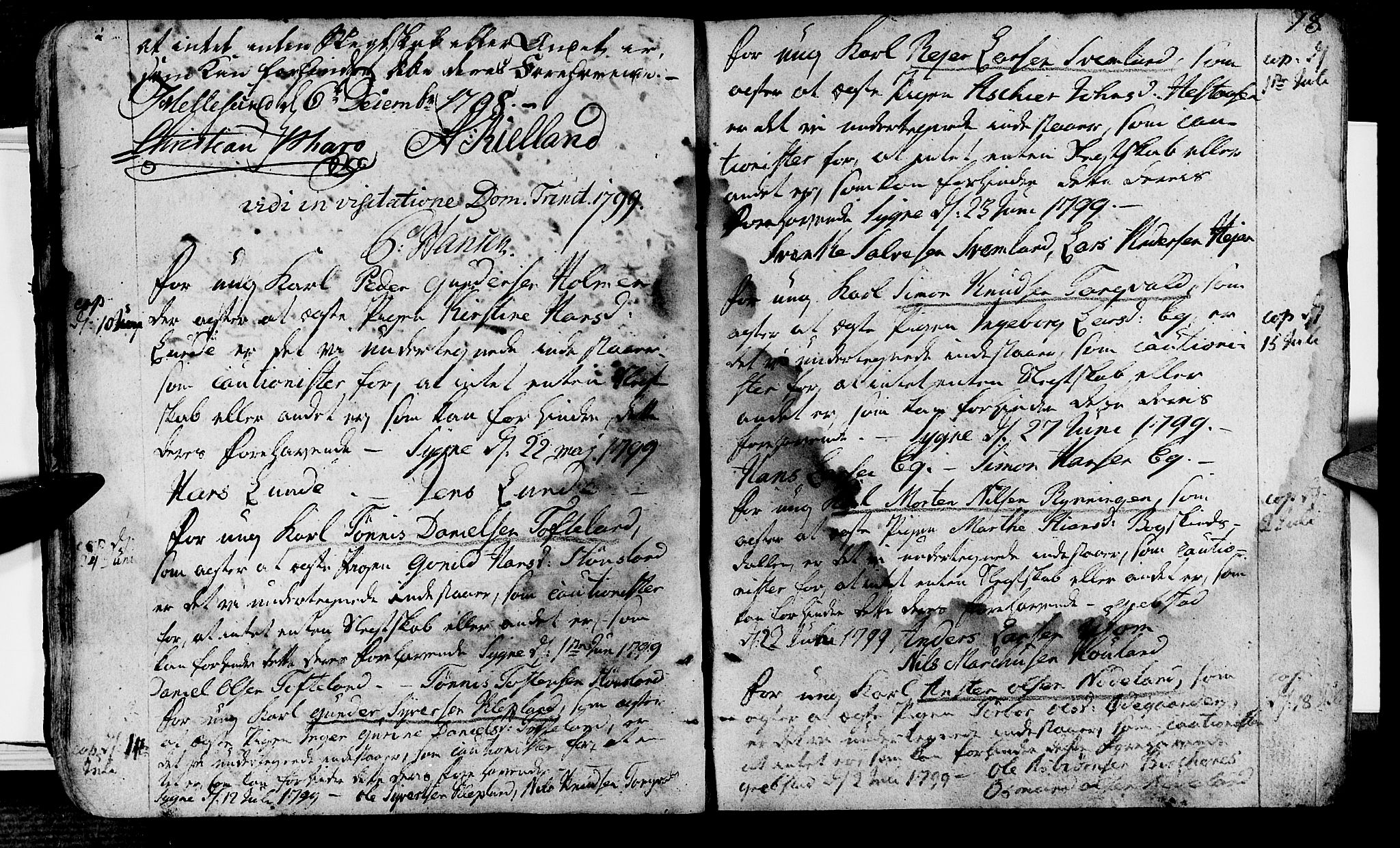 Søgne sokneprestkontor, SAK/1111-0037/F/Fa/Fab/L0007: Parish register (official) no. A 7, 1791-1851, p. 18