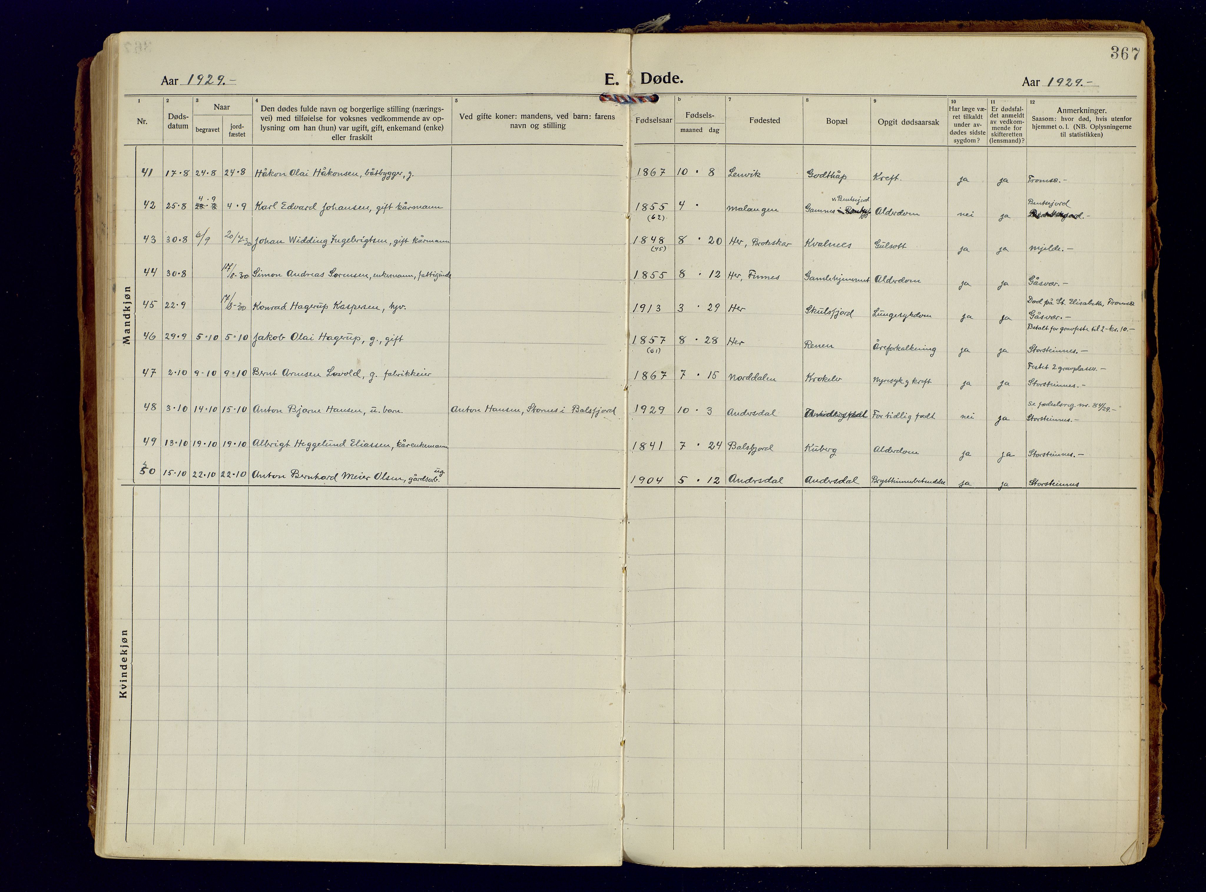 Tromsøysund sokneprestkontor, AV/SATØ-S-1304/G/Ga/L0009kirke: Parish register (official) no. 9, 1922-1934, p. 367