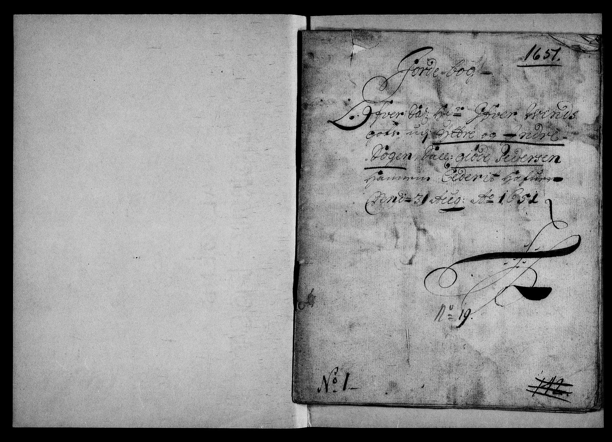 Rentekammeret inntil 1814, Realistisk ordnet avdeling, RA/EA-4070/N/Na/L0004/0008: [XI i]: Forskjellige jordebøker fra 1600-tallet: / Jordebok over Kaupanger gods, 1659