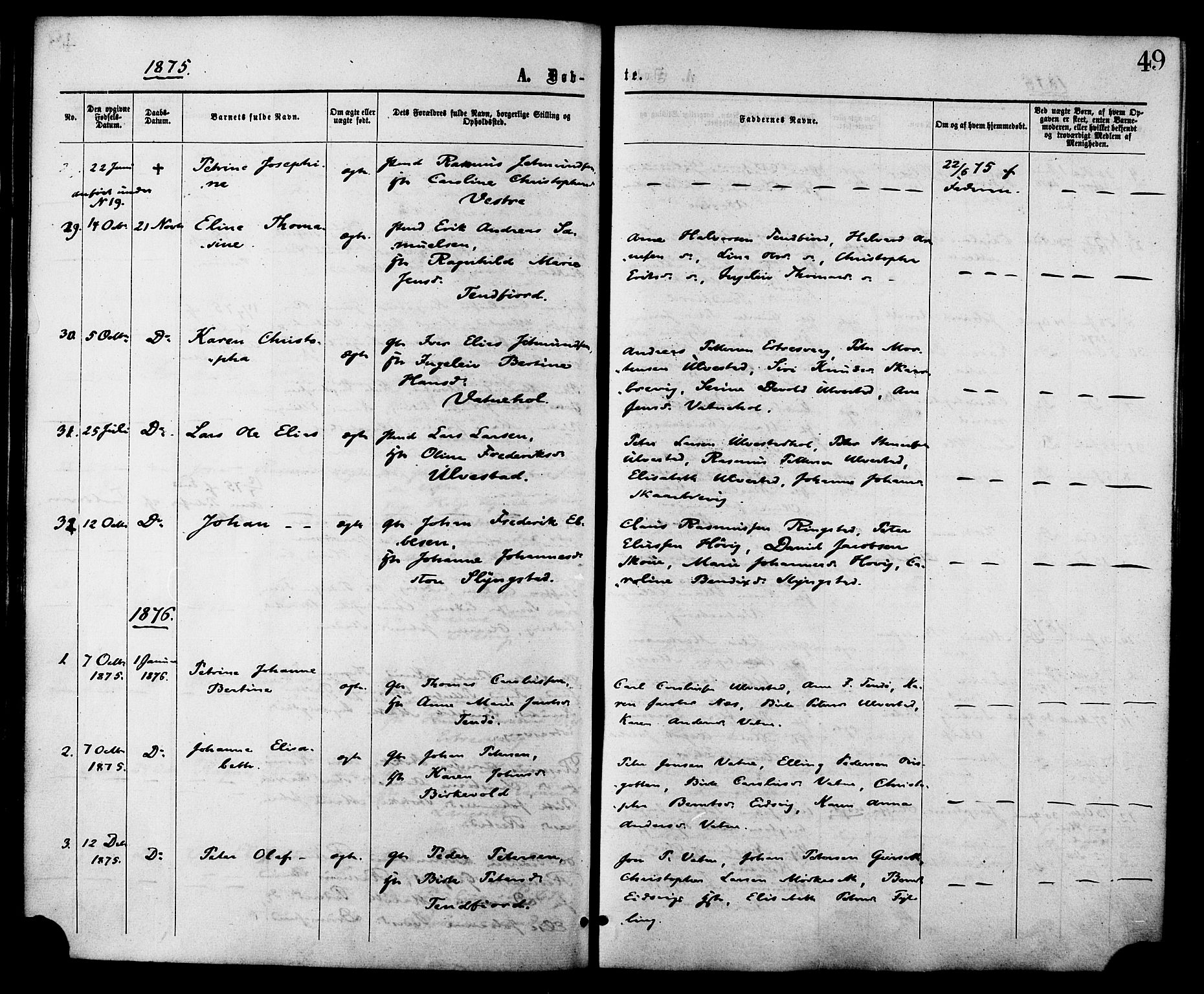 Ministerialprotokoller, klokkerbøker og fødselsregistre - Møre og Romsdal, AV/SAT-A-1454/525/L0373: Parish register (official) no. 525A03, 1864-1879, p. 49