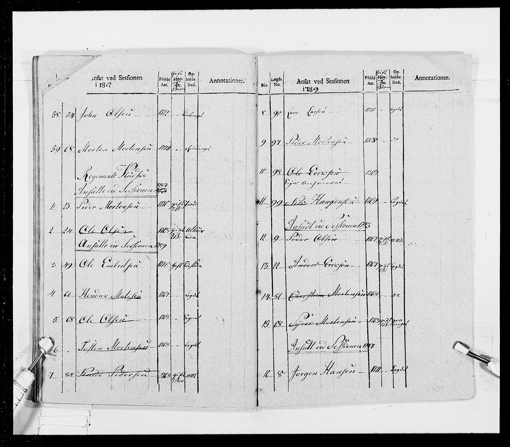 Generalitets- og kommissariatskollegiet, Det kongelige norske kommissariatskollegium, AV/RA-EA-5420/E/Eh/L0026: Skiløperkompaniene, 1805-1810, p. 193