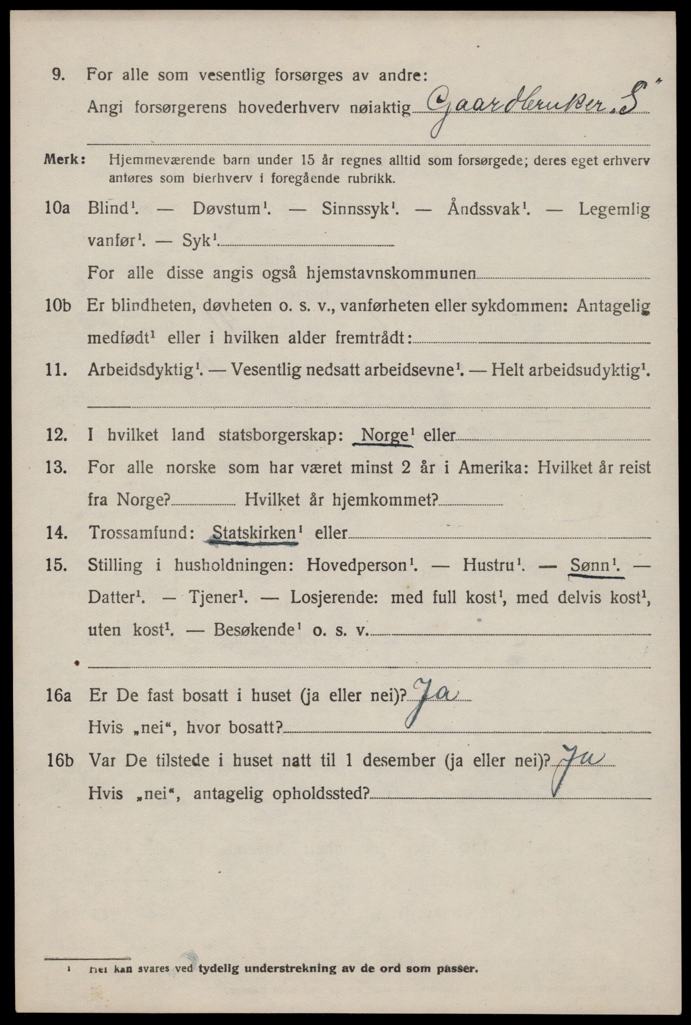 SAST, 1920 census for Suldal, 1920, p. 1855