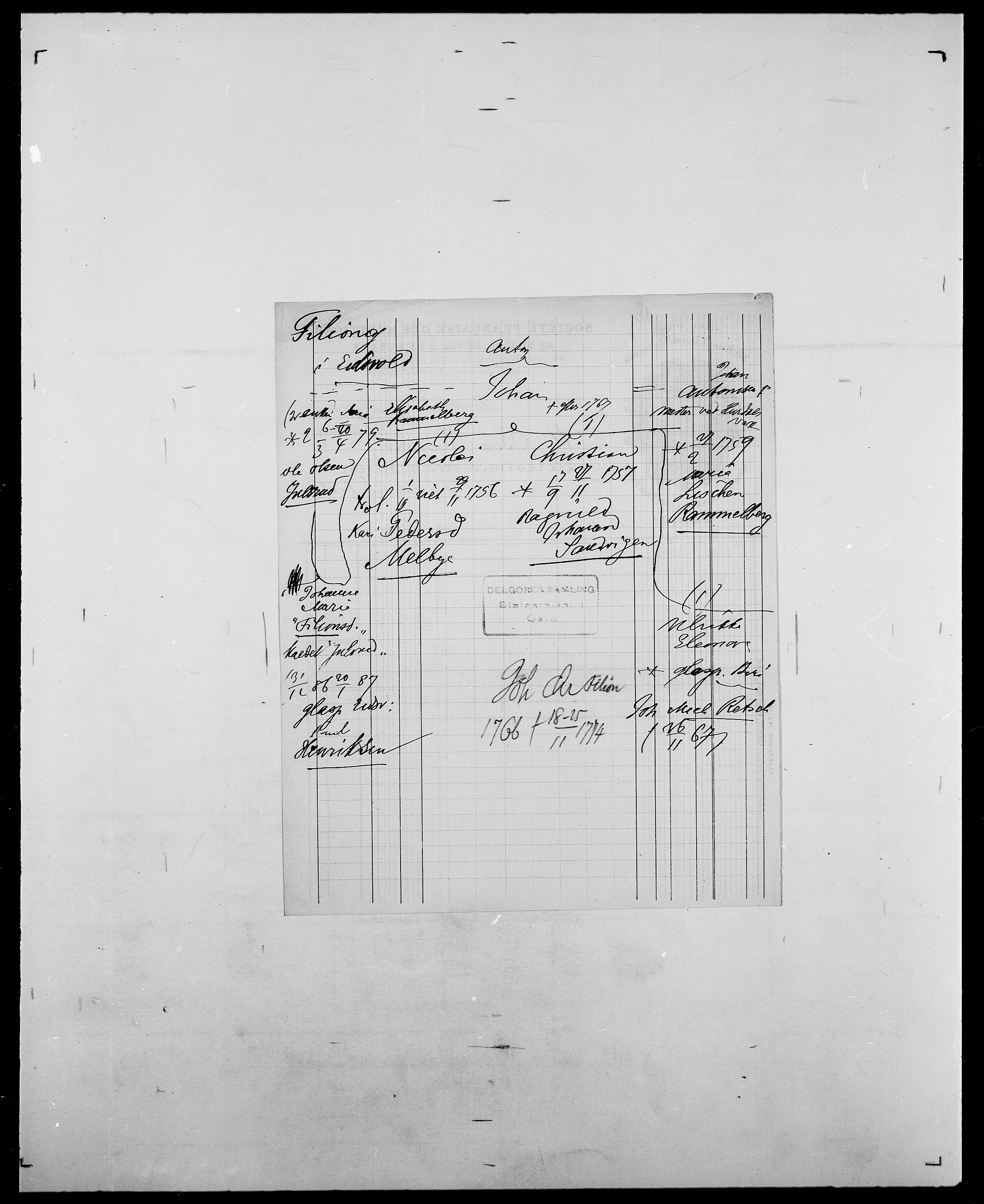 Delgobe, Charles Antoine - samling, AV/SAO-PAO-0038/D/Da/L0011: Fahlander - Flood, Flod, p. 439