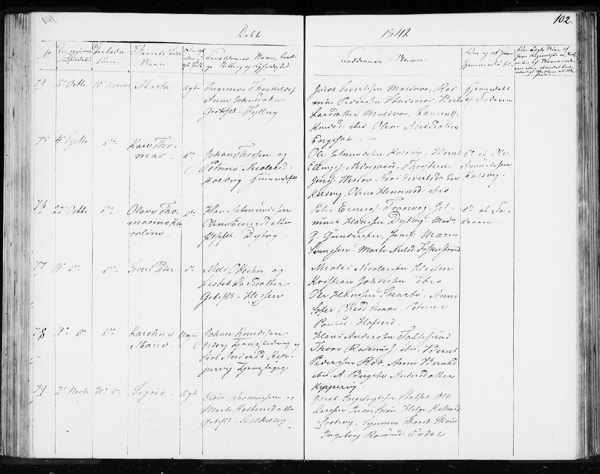 Ministerialprotokoller, klokkerbøker og fødselsregistre - Møre og Romsdal, AV/SAT-A-1454/528/L0414: Curate's parish register no. 528B02, 1833-1844, p. 102