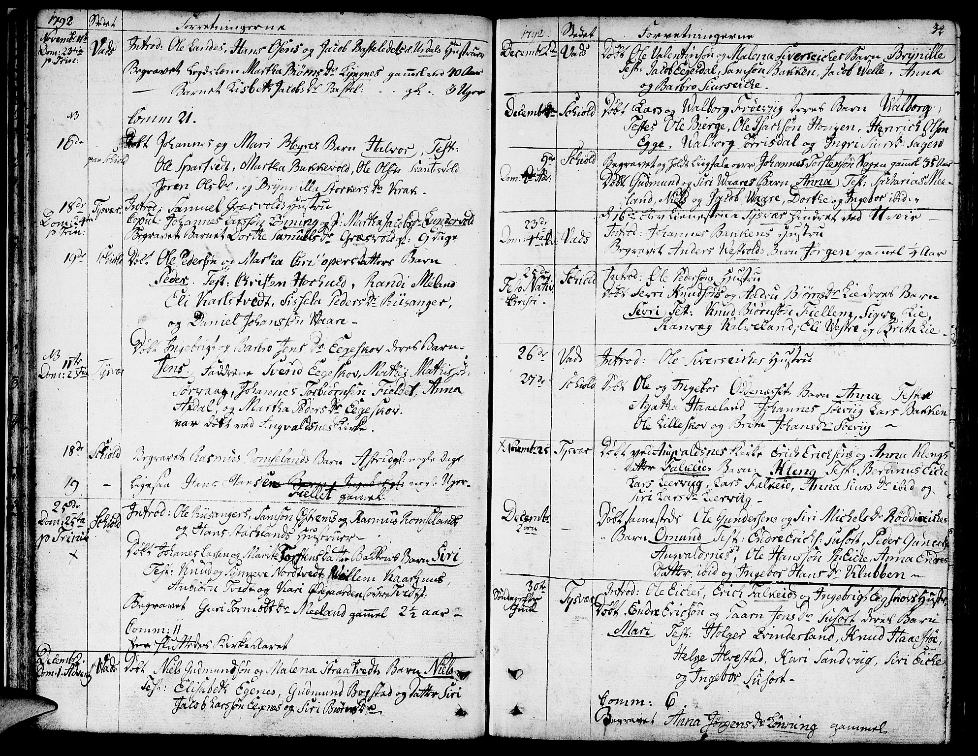 Skjold sokneprestkontor, AV/SAST-A-101847/H/Ha/Haa/L0002: Parish register (official) no. A 2, 1786-1815, p. 34