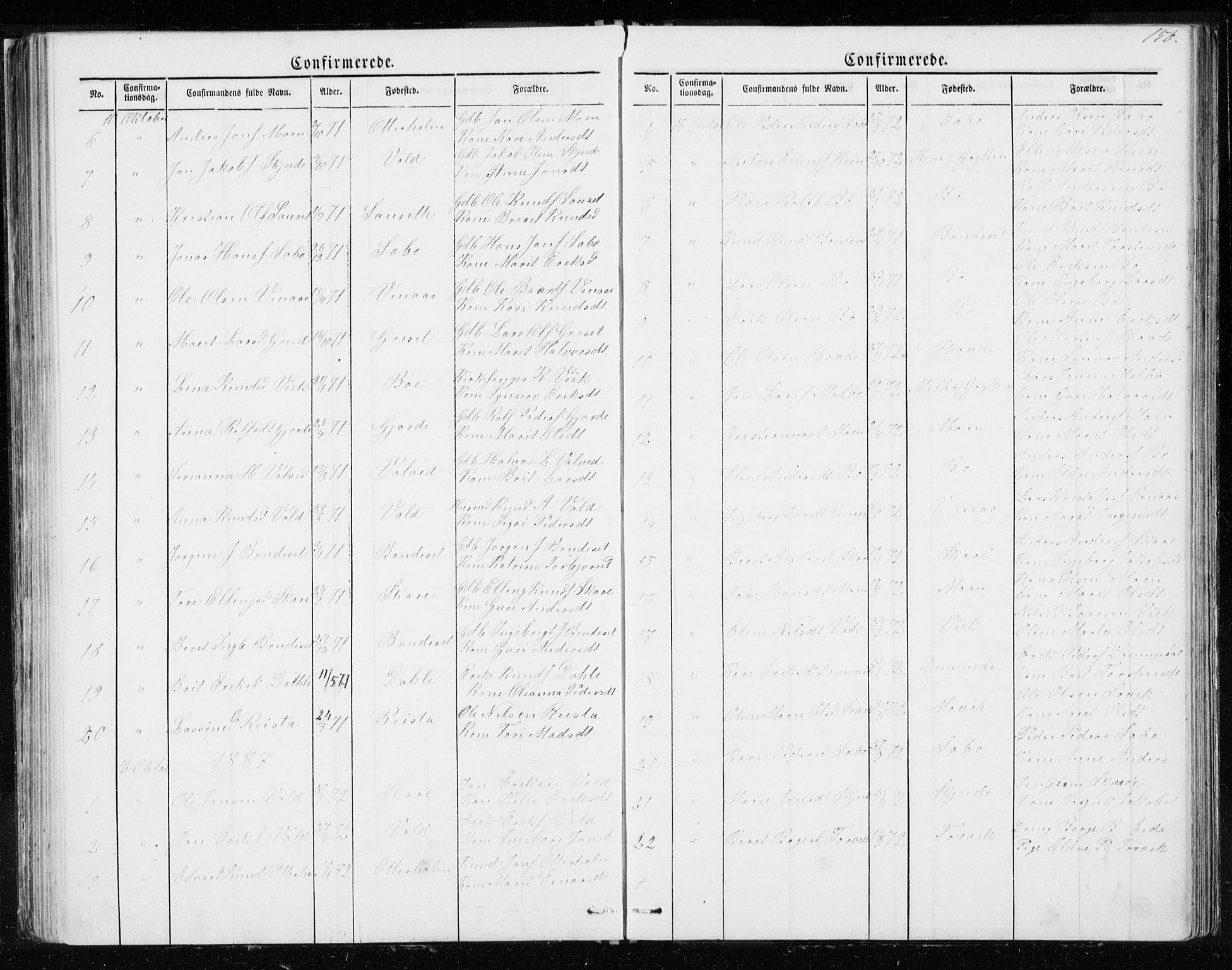 Ministerialprotokoller, klokkerbøker og fødselsregistre - Møre og Romsdal, SAT/A-1454/543/L0564: Parish register (copy) no. 543C02, 1867-1915, p. 156