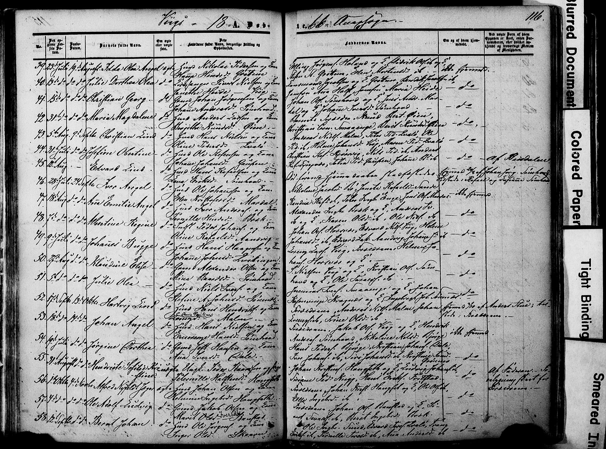 Ministerialprotokoller, klokkerbøker og fødselsregistre - Nordland, SAT/A-1459/812/L0176: Parish register (official) no. 812A05, 1834-1874, p. 116