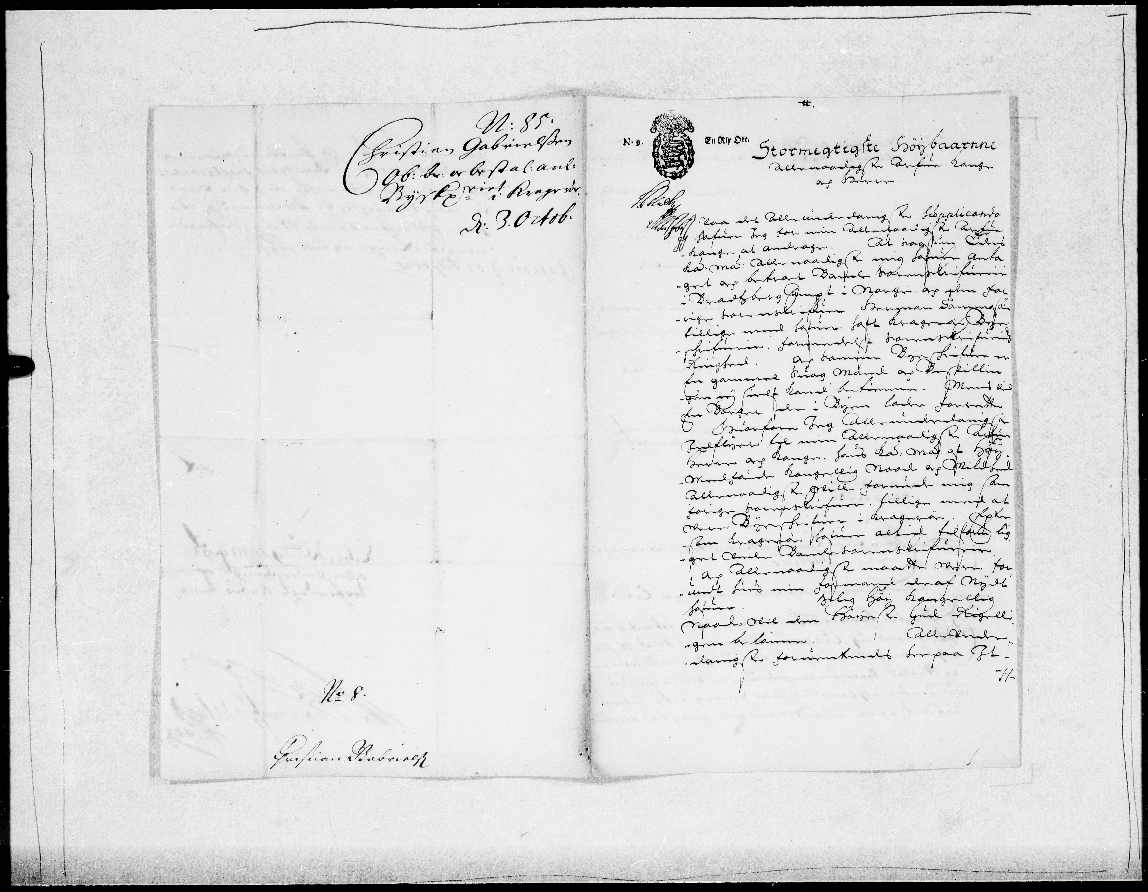 Danske Kanselli 1572-1799, AV/RA-EA-3023/F/Fc/Fcc/Fcca/L0039: Norske innlegg 1572-1799, 1685-1686, p. 55