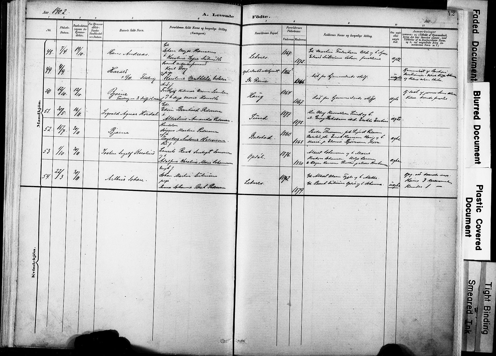 Ministerialprotokoller, klokkerbøker og fødselsregistre - Nordland, AV/SAT-A-1459/881/L1151: Parish register (official) no. 881A04, 1899-1907, p. 42