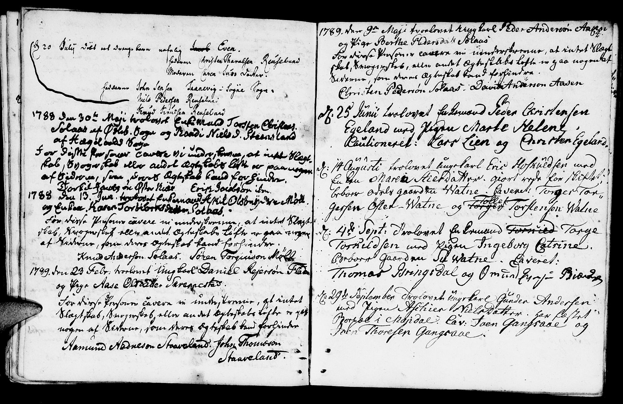 Mandal sokneprestkontor, SAK/1111-0030/F/Fa/Fab/L0001: Parish register (official) no. A 1, 1720-1793, p. 64