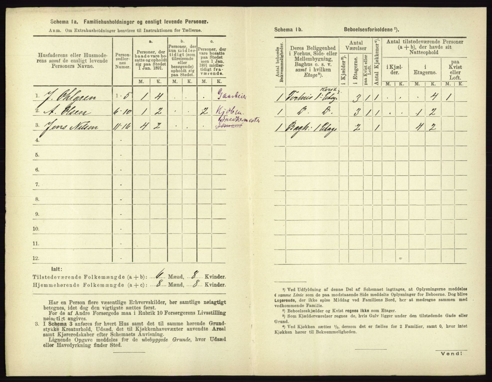 RA, 1891 census for 0101 Fredrikshald, 1891, p. 1467