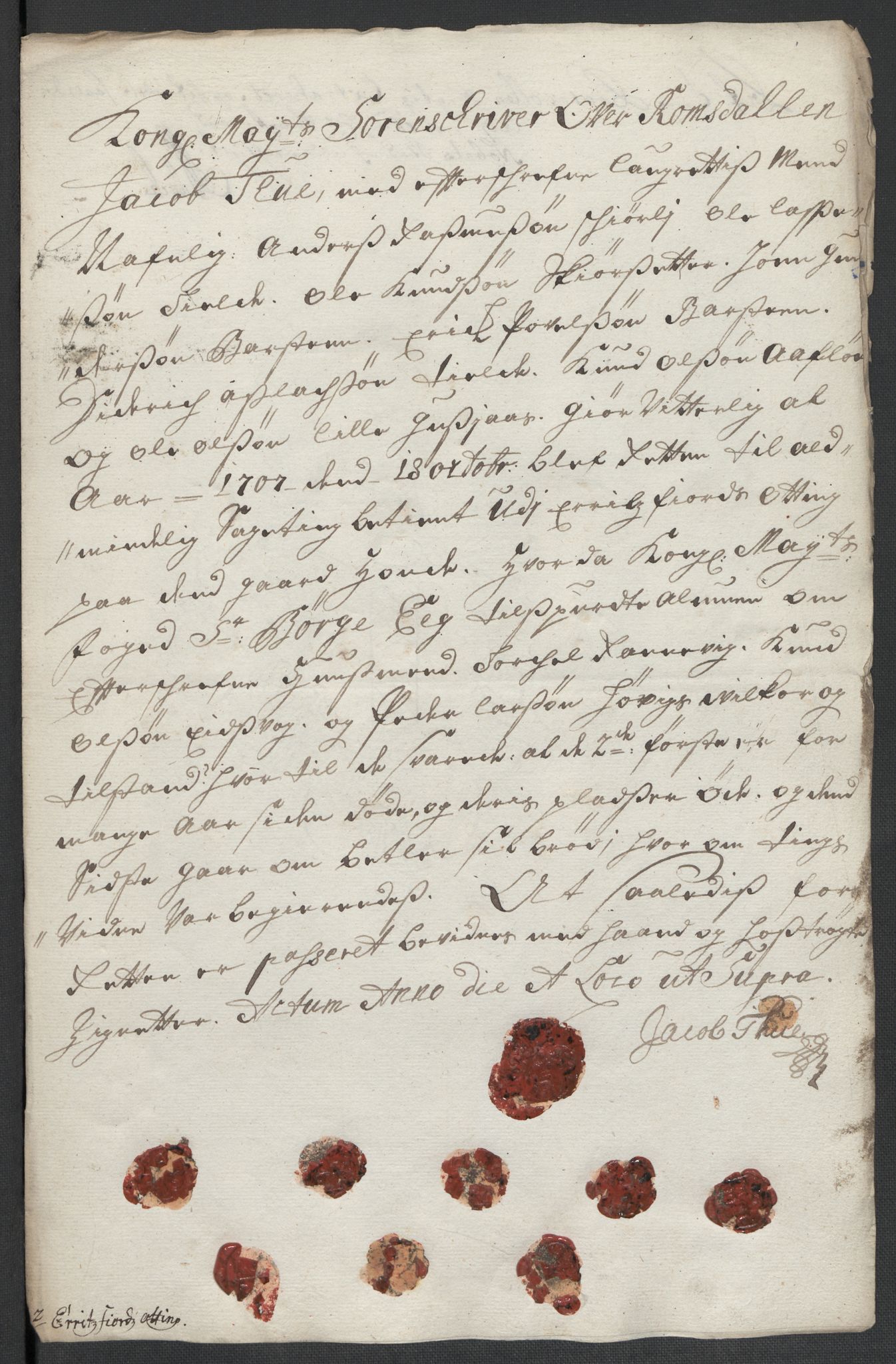Rentekammeret inntil 1814, Reviderte regnskaper, Fogderegnskap, RA/EA-4092/R55/L3658: Fogderegnskap Romsdal, 1707-1708, p. 150