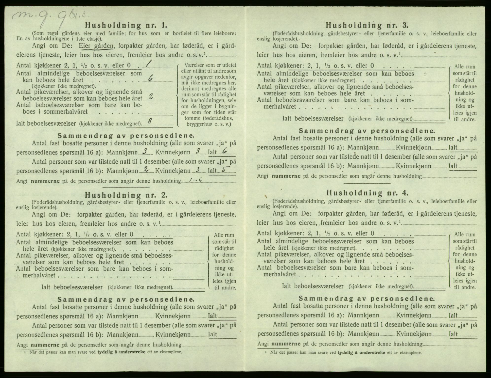 SAB, 1920 census for Sund, 1920, p. 720