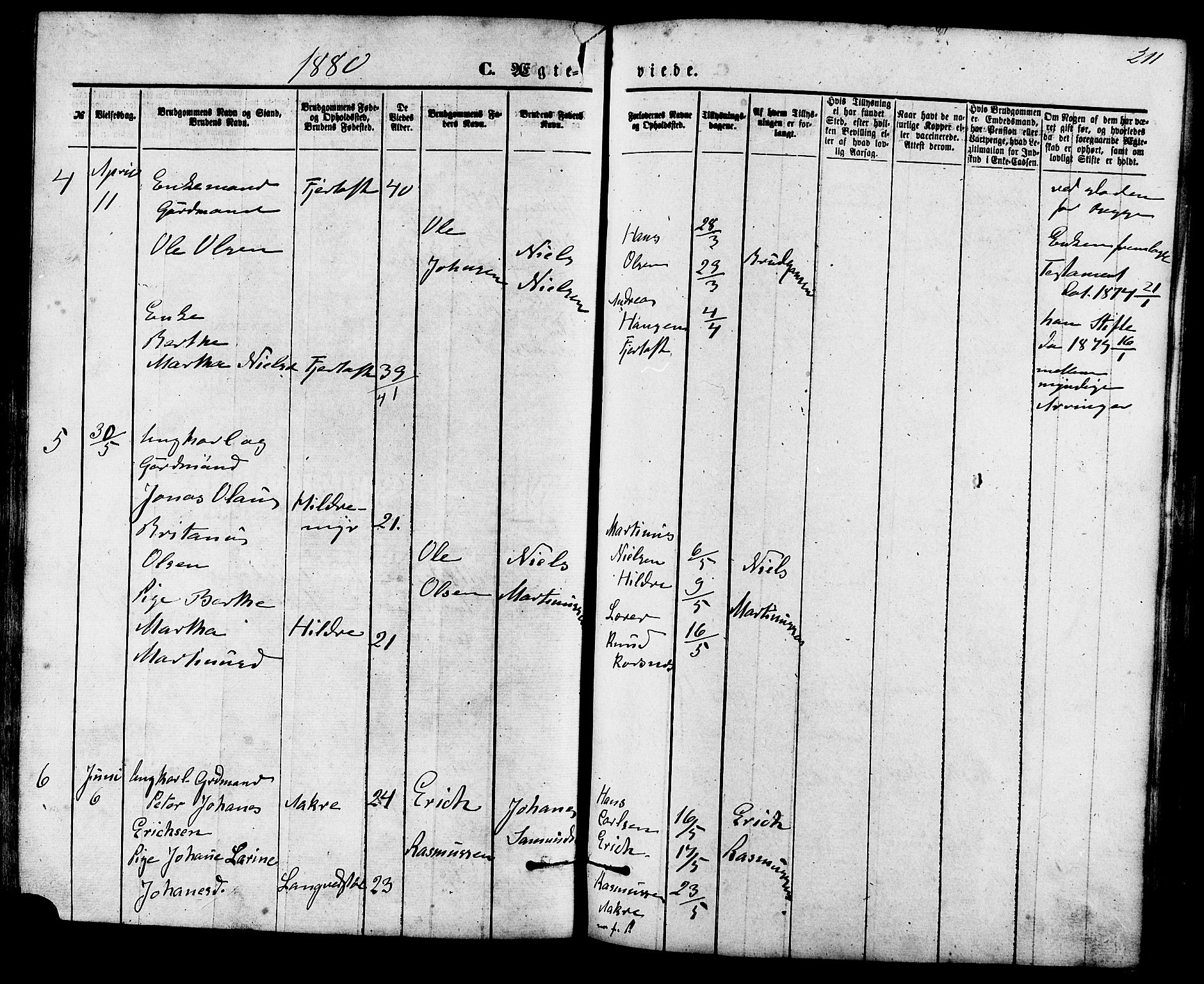 Ministerialprotokoller, klokkerbøker og fødselsregistre - Møre og Romsdal, AV/SAT-A-1454/536/L0500: Parish register (official) no. 536A09, 1876-1889, p. 211
