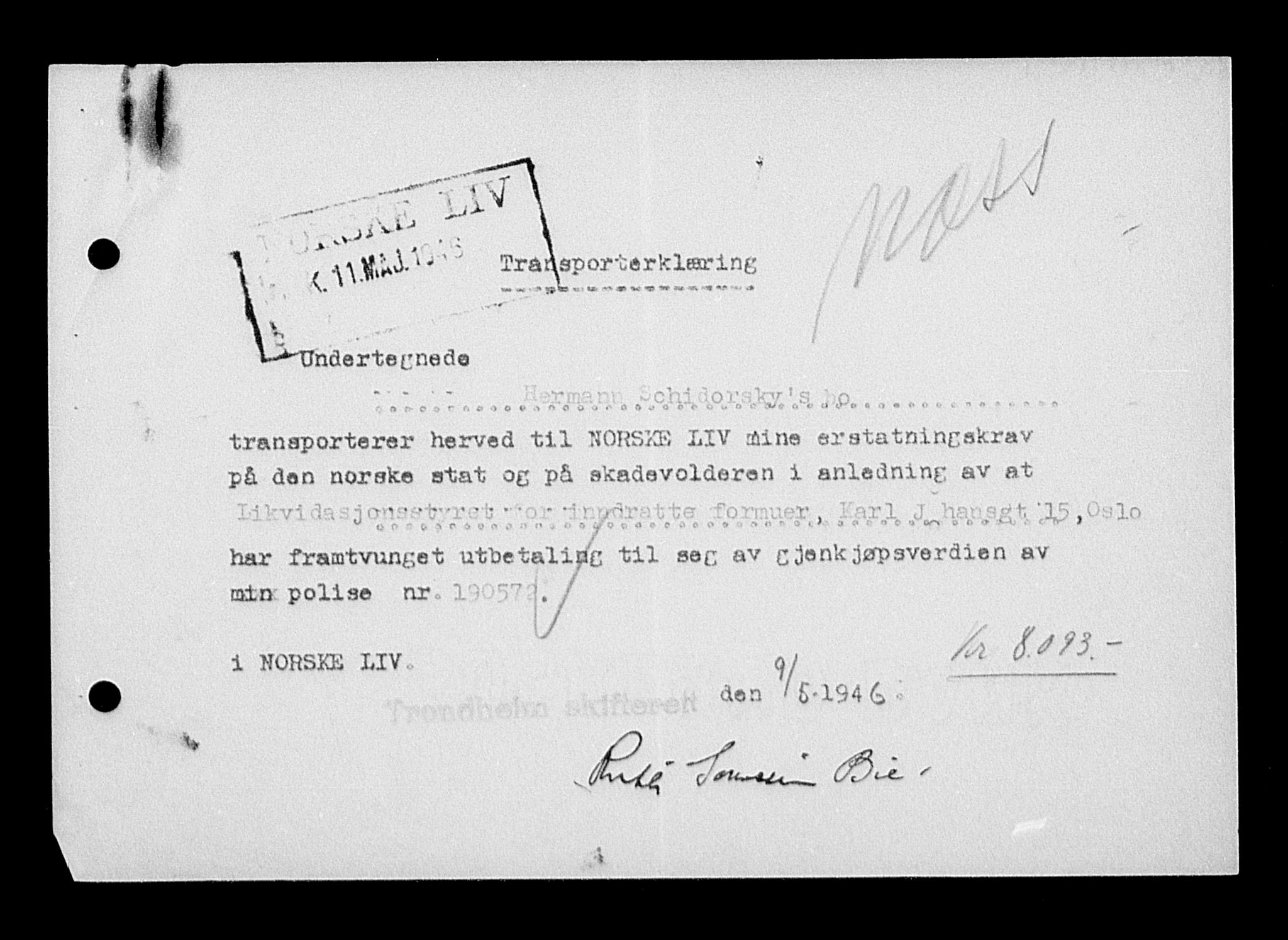 Justisdepartementet, Tilbakeføringskontoret for inndratte formuer, AV/RA-S-1564/H/Hc/Hca/L0908: --, 1945-1947, p. 170