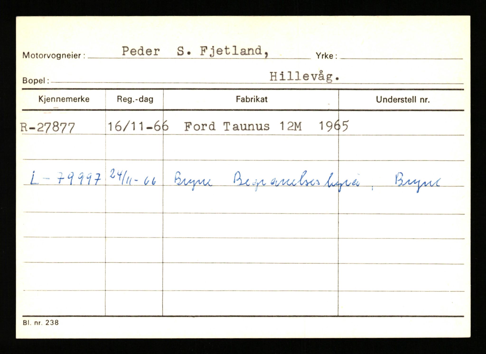 Stavanger trafikkstasjon, AV/SAST-A-101942/0/G/L0005: Registreringsnummer: 23000 - 34245, 1930-1971, p. 1563