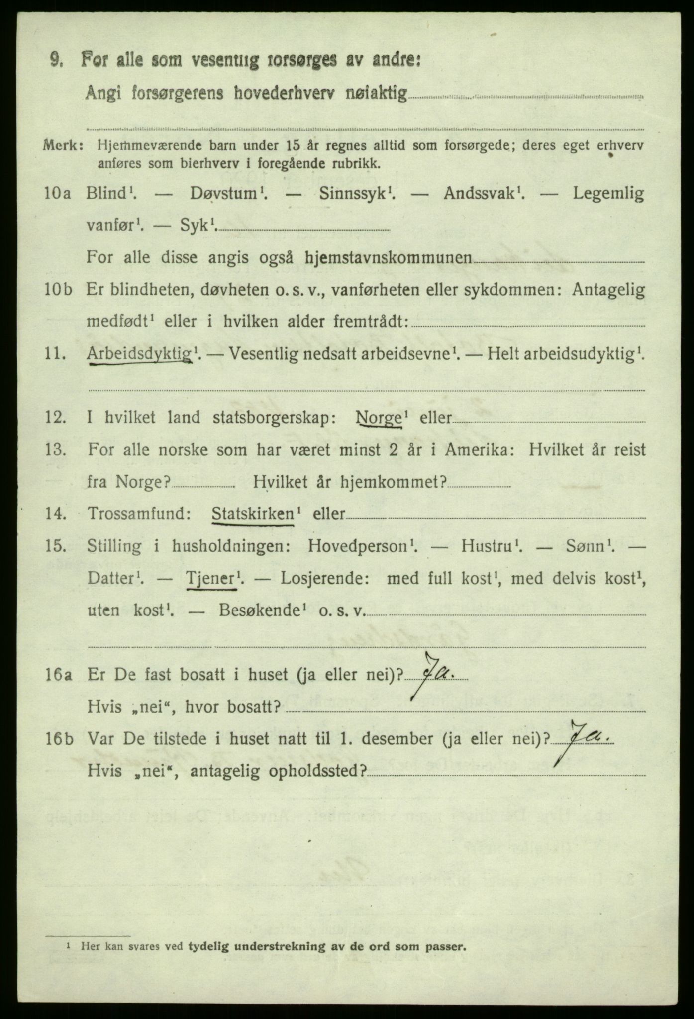 SAB, 1920 census for Leikanger, 1920, p. 3603