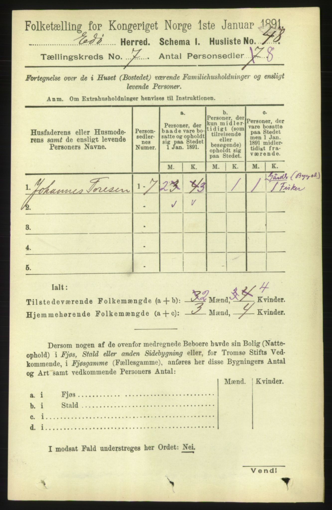 RA, 1891 census for 1573 Edøy, 1891, p. 1583