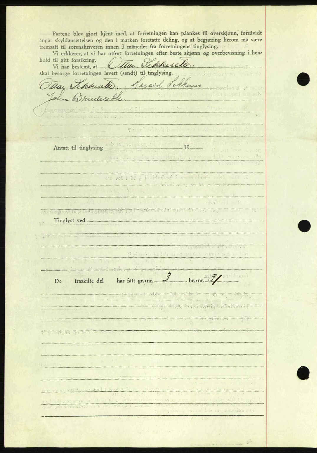 Romsdal sorenskriveri, AV/SAT-A-4149/1/2/2C: Mortgage book no. A10, 1941-1941, Diary no: : 1088/1941