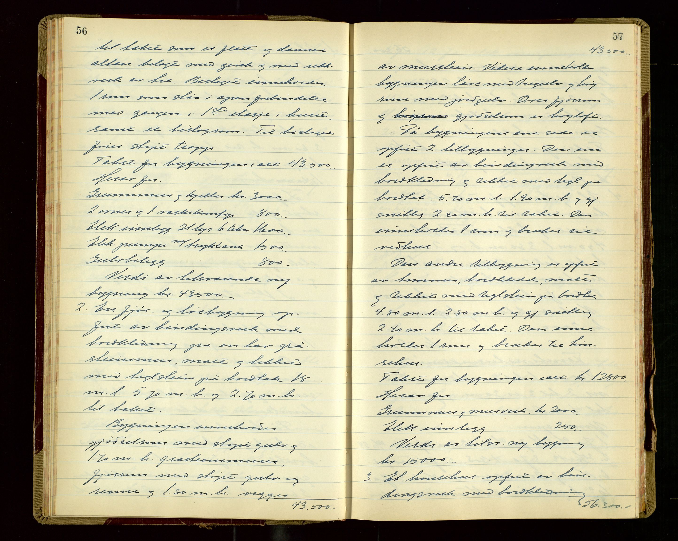 Eigersund lensmannskontor, AV/SAST-A-100171/Goa/L0013: "Branntakstprotokoll", 1954-1955, p. 56-57