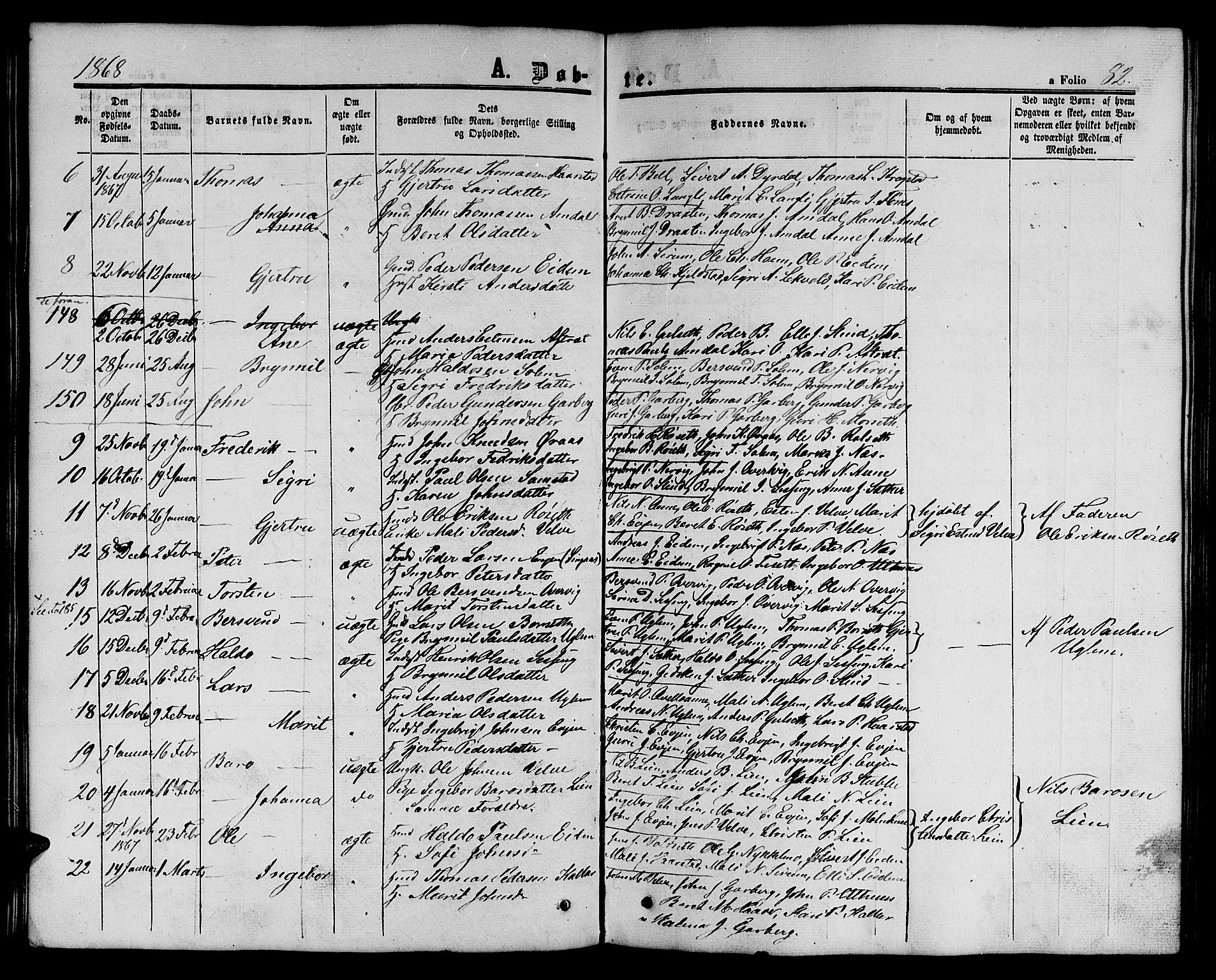 Ministerialprotokoller, klokkerbøker og fødselsregistre - Sør-Trøndelag, SAT/A-1456/695/L1155: Parish register (copy) no. 695C06, 1859-1868, p. 82
