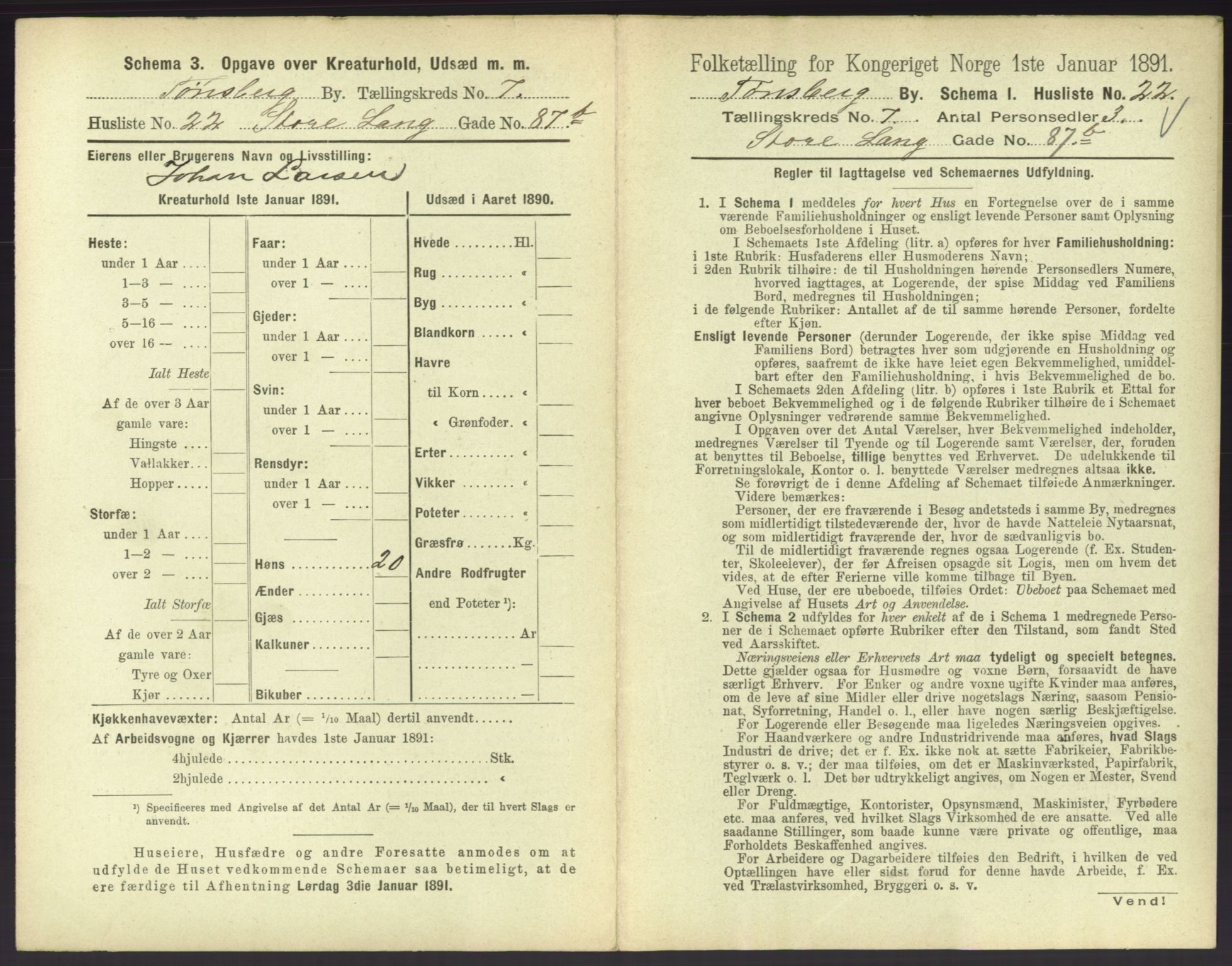 RA, 1891 census for 0705 Tønsberg, 1891, p. 314