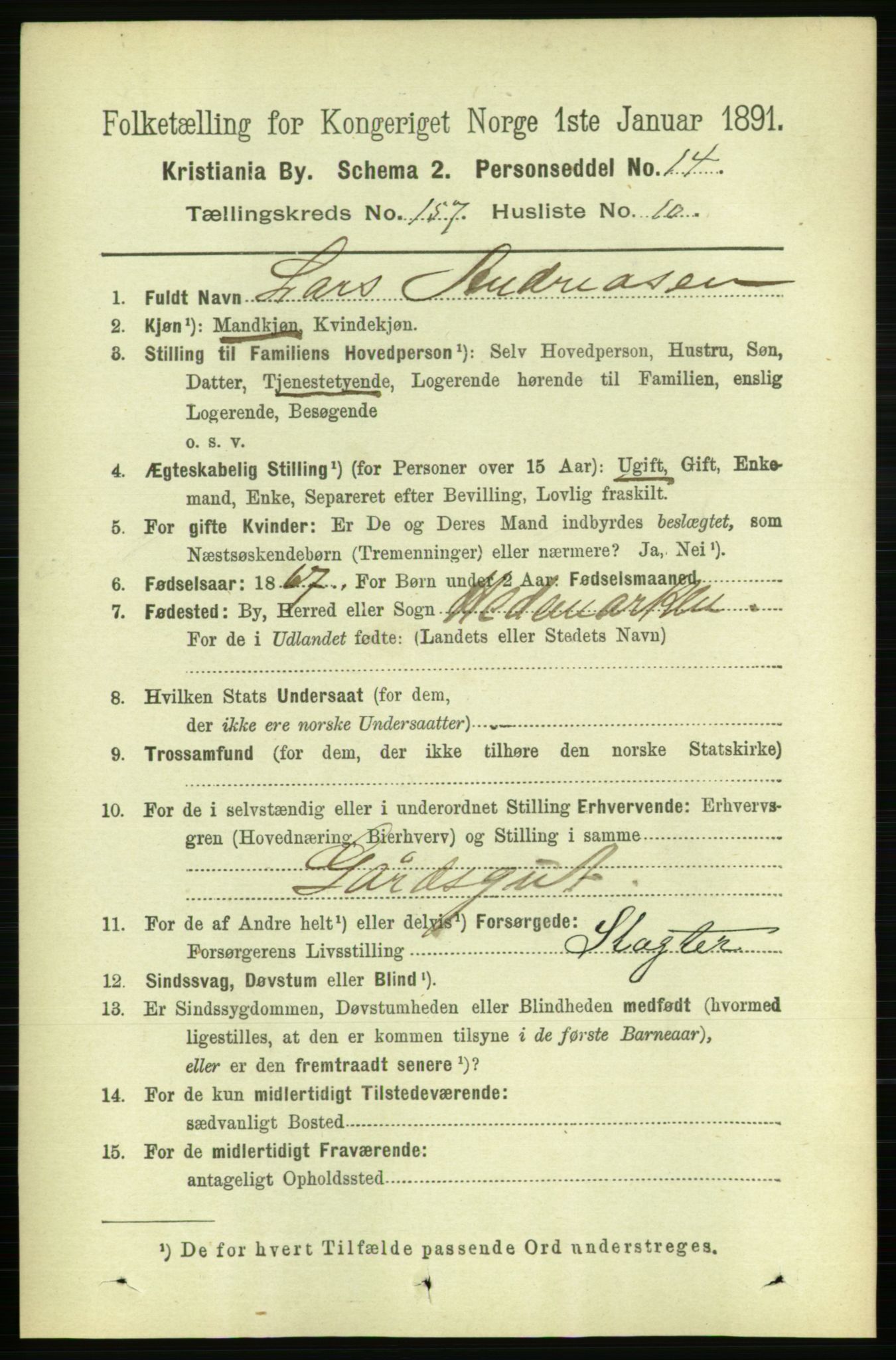 RA, 1891 census for 0301 Kristiania, 1891, p. 89467