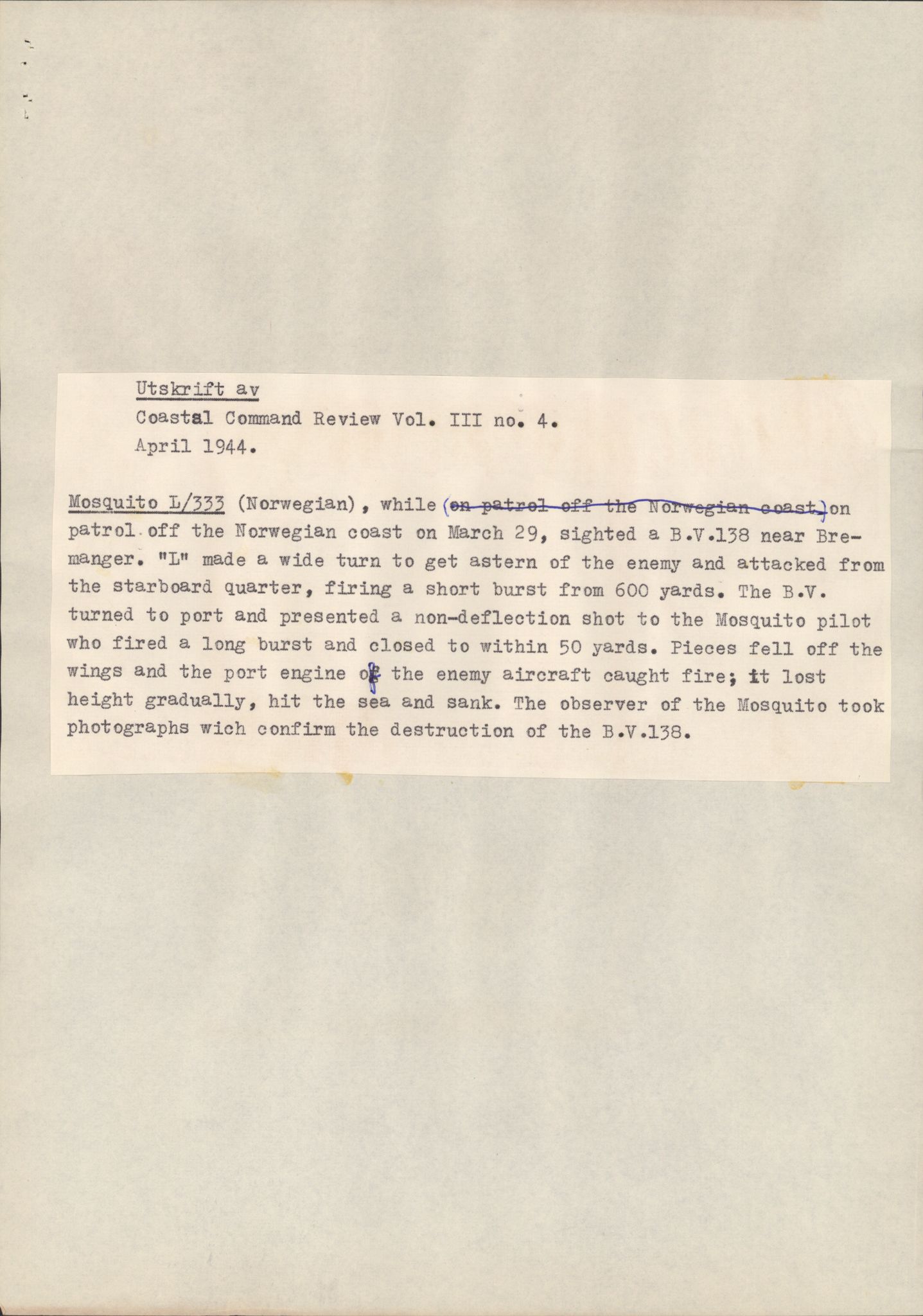 Forsvaret, 333 Skvadron, AV/RA-RAFA-2003/1/Da/L0038: --, 1941-1970, p. 584