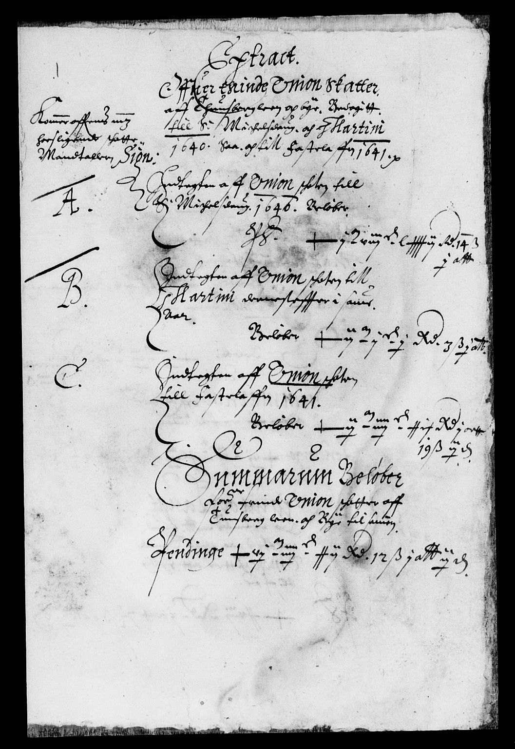 Rentekammeret inntil 1814, Reviderte regnskaper, Lensregnskaper, AV/RA-EA-5023/R/Rb/Rbo/L0021: Tønsberg len, 1640-1641