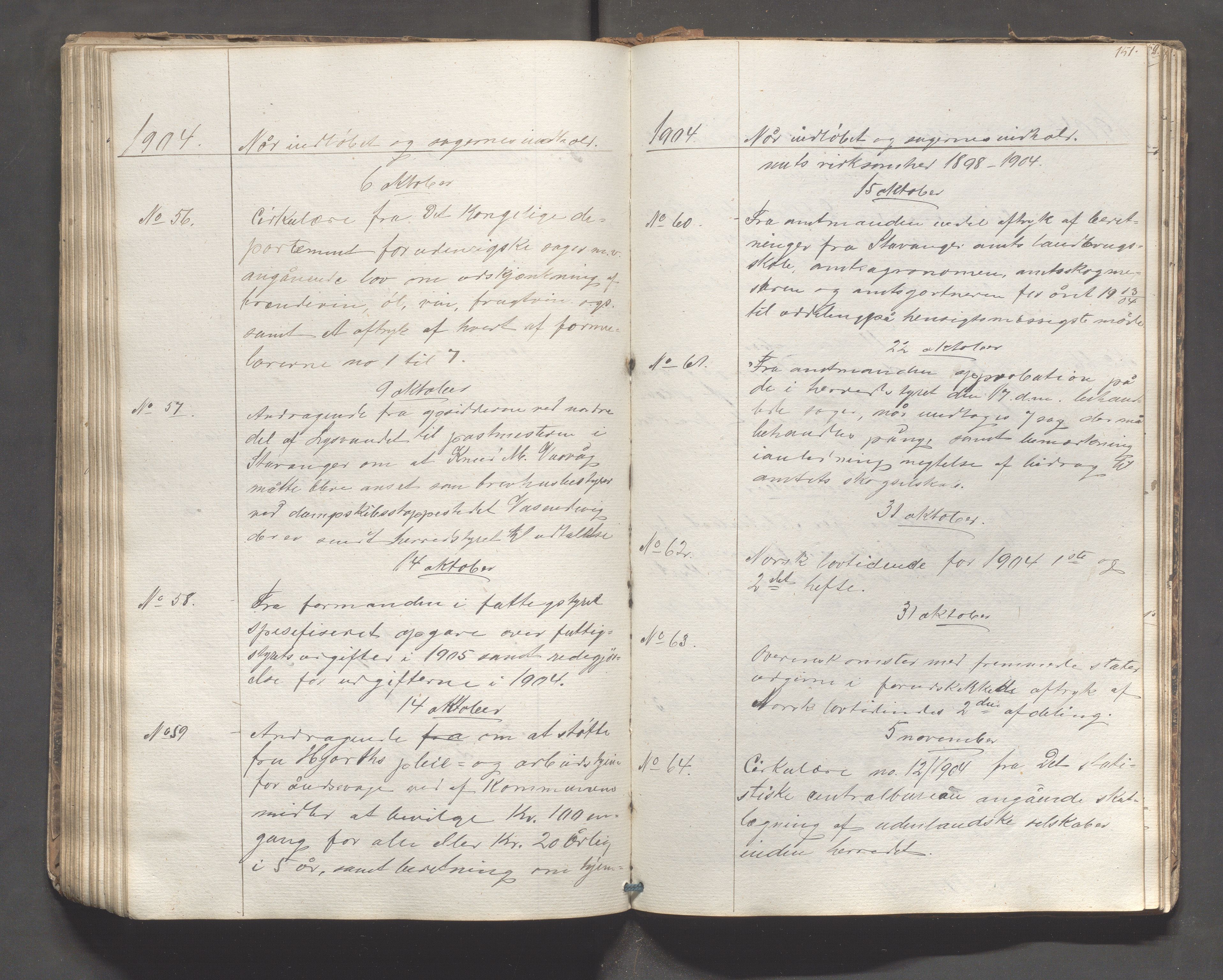 Nedstrand kommune - Formannskapet, IKAR/K-100244/C/L0001: Journal, 1837-1908, p. 151