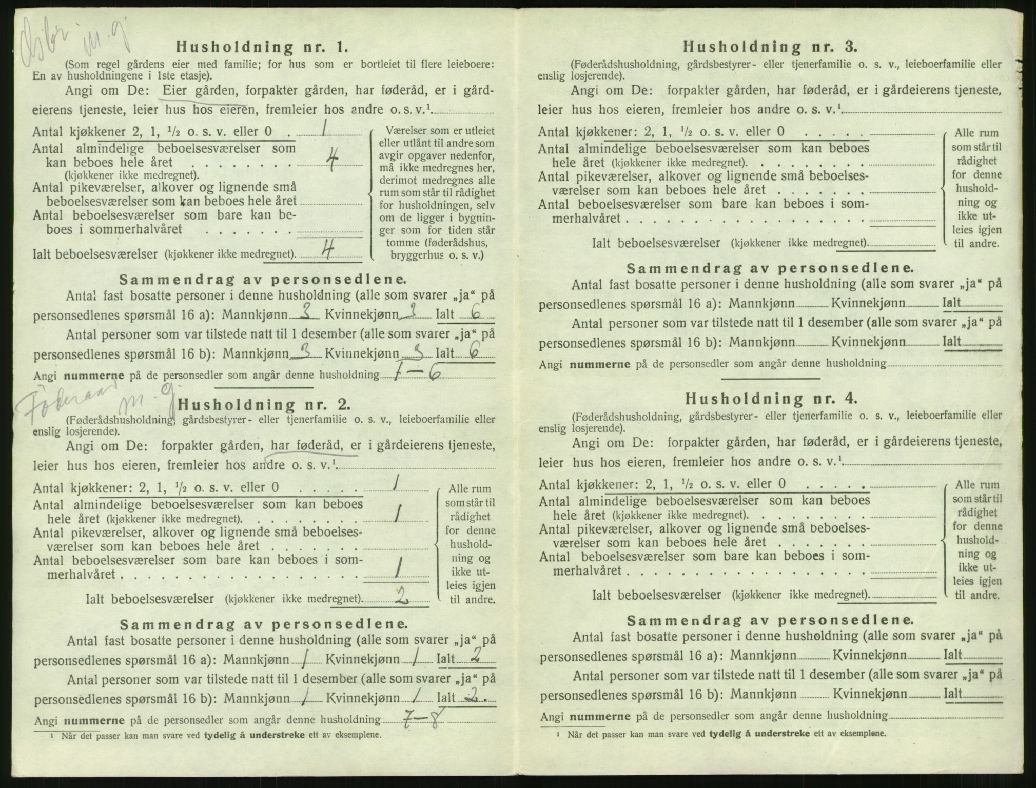 SAT, 1920 census for Borgund, 1920, p. 1529