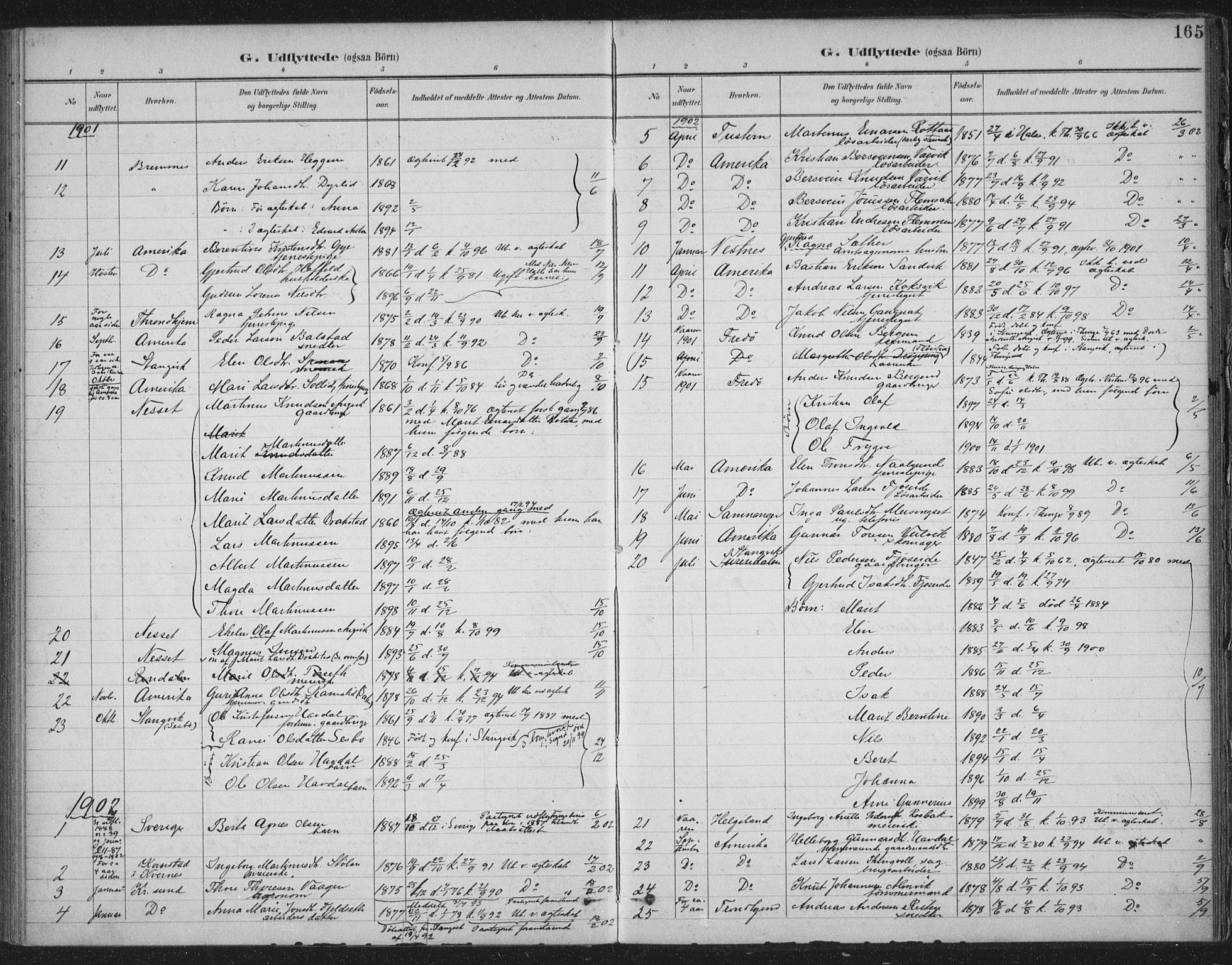 Ministerialprotokoller, klokkerbøker og fødselsregistre - Møre og Romsdal, AV/SAT-A-1454/586/L0988: Parish register (official) no. 586A14, 1893-1905, p. 165