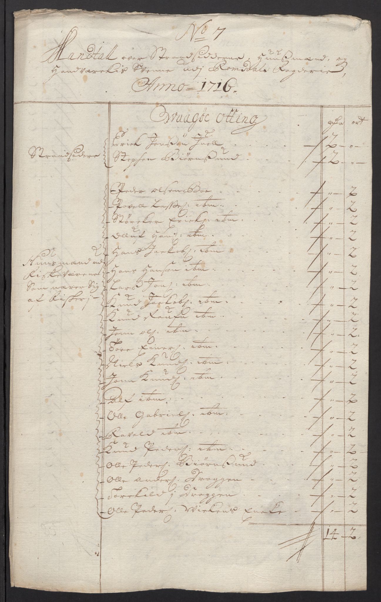 Rentekammeret inntil 1814, Reviderte regnskaper, Fogderegnskap, RA/EA-4092/R55/L3663: Fogderegnskap Romsdal, 1715-1716, p. 354