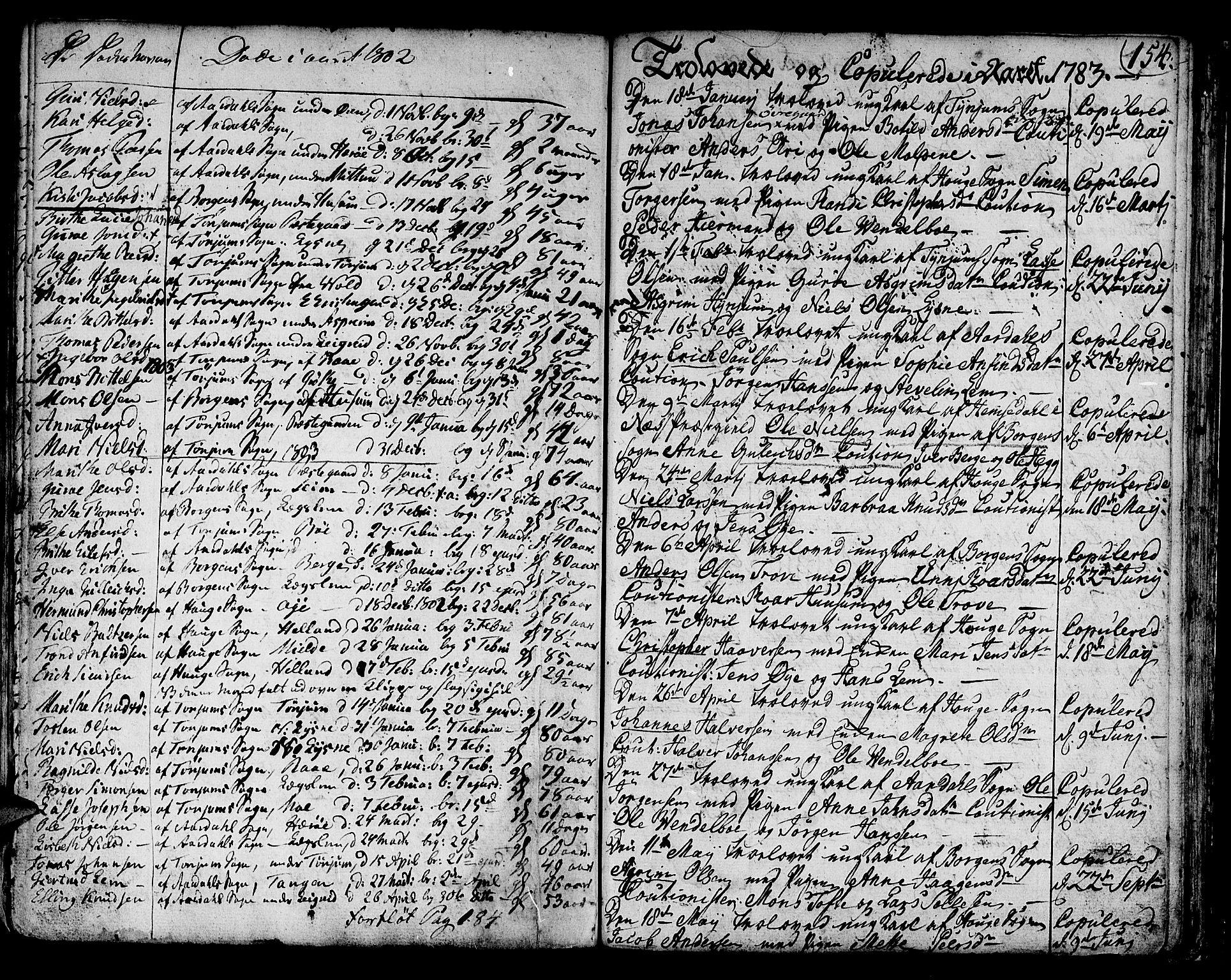Lærdal sokneprestembete, SAB/A-81201: Parish register (official) no. A 3, 1783-1804, p. 154
