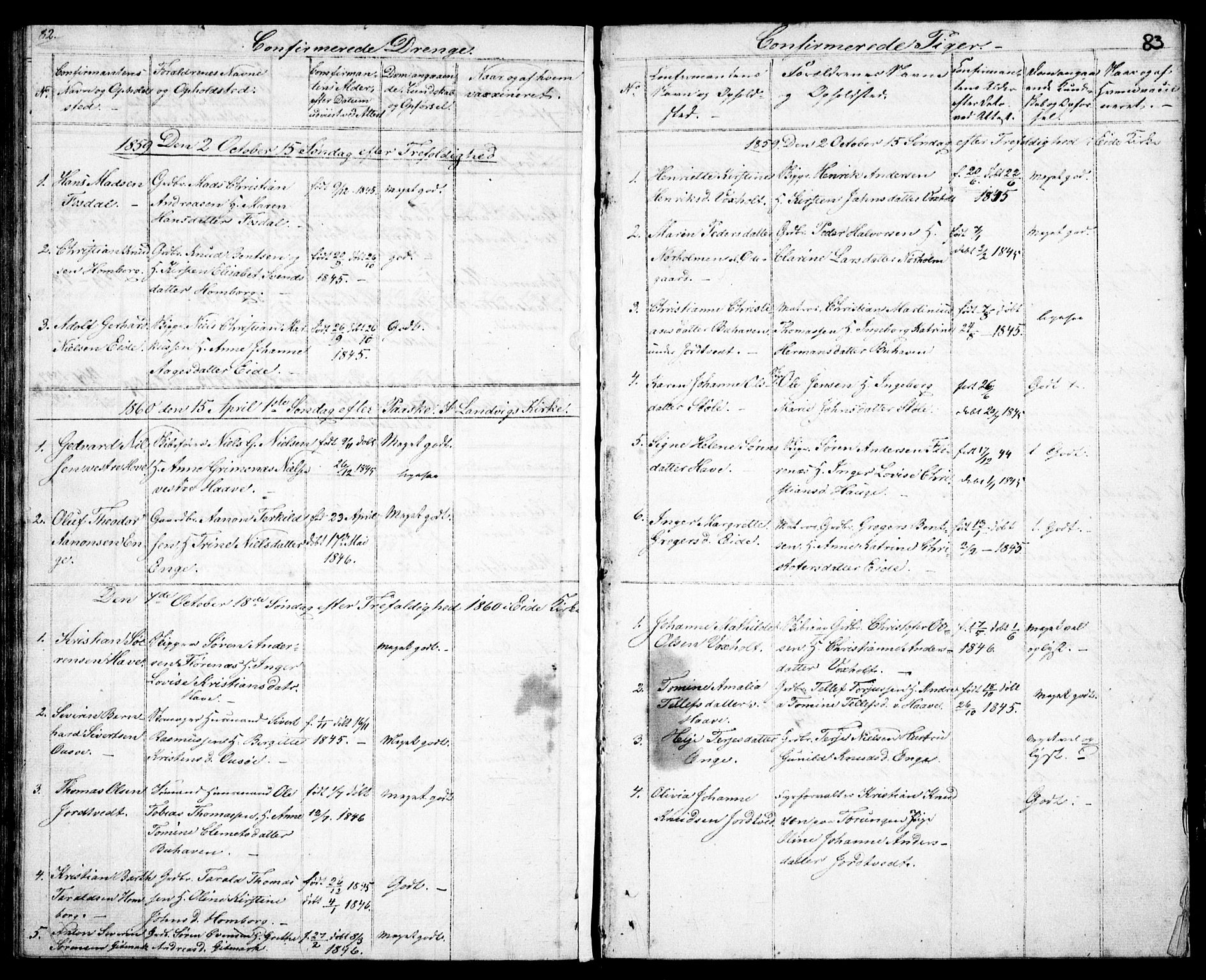 Hommedal sokneprestkontor, AV/SAK-1111-0023/F/Fb/Fba/L0002: Parish register (copy) no. B 2, 1841-1863, p. 83