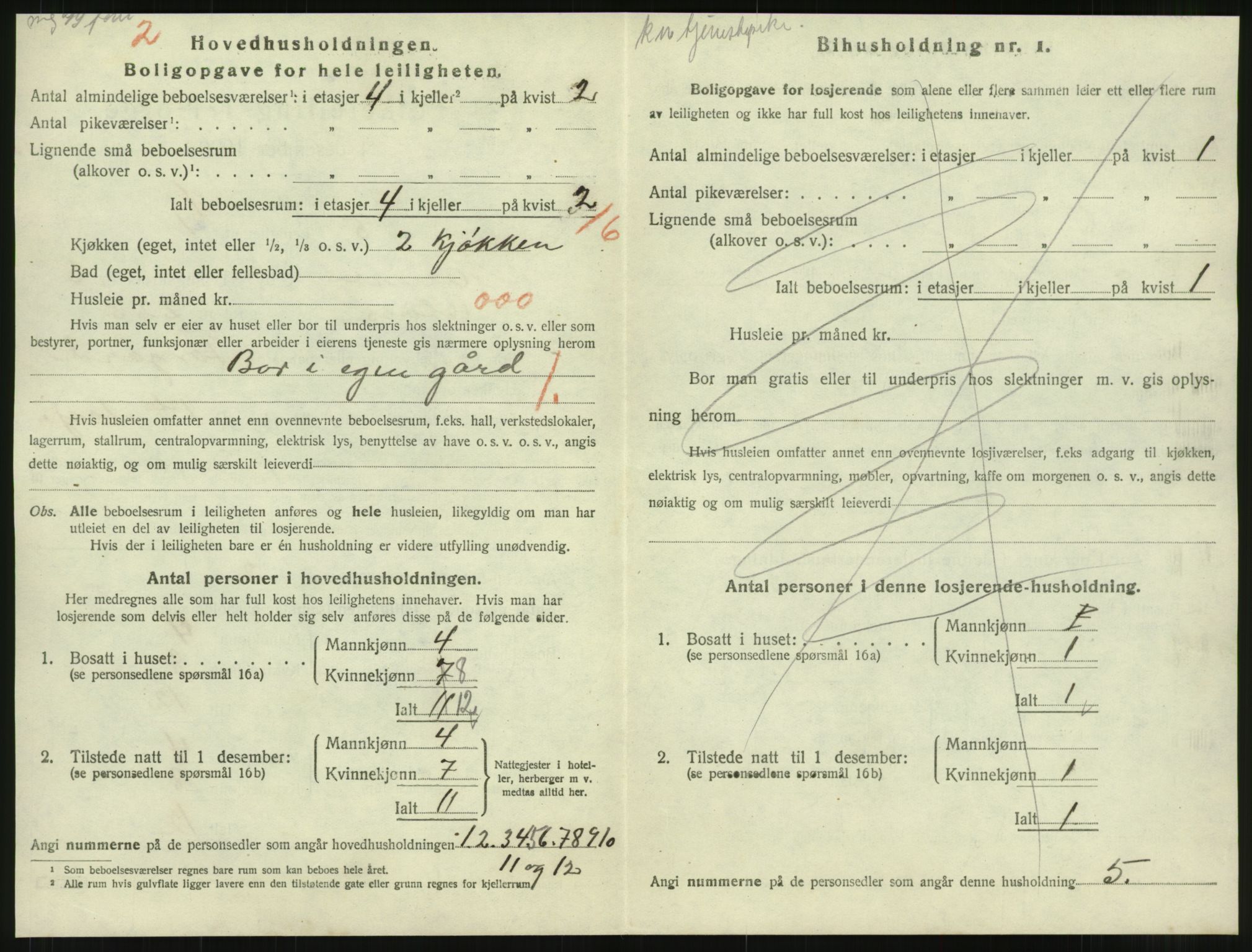 SAT, 1920 census for Namsos, 1920, p. 1784
