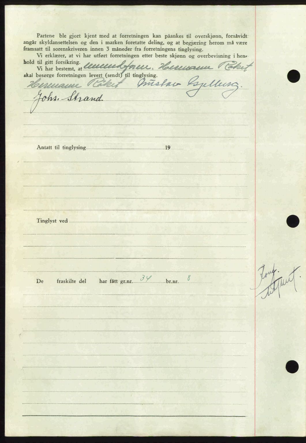 Nordmøre sorenskriveri, AV/SAT-A-4132/1/2/2Ca: Mortgage book no. A116, 1950-1950, Diary no: : 3434/1950