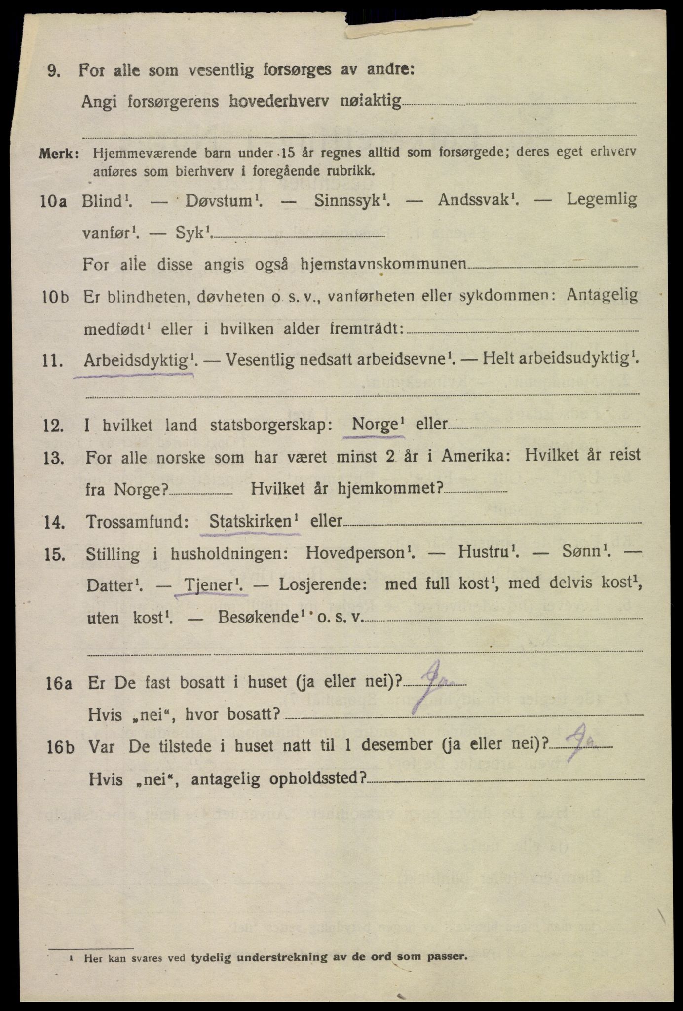 SAK, 1920 census for Søndeled, 1920, p. 5840