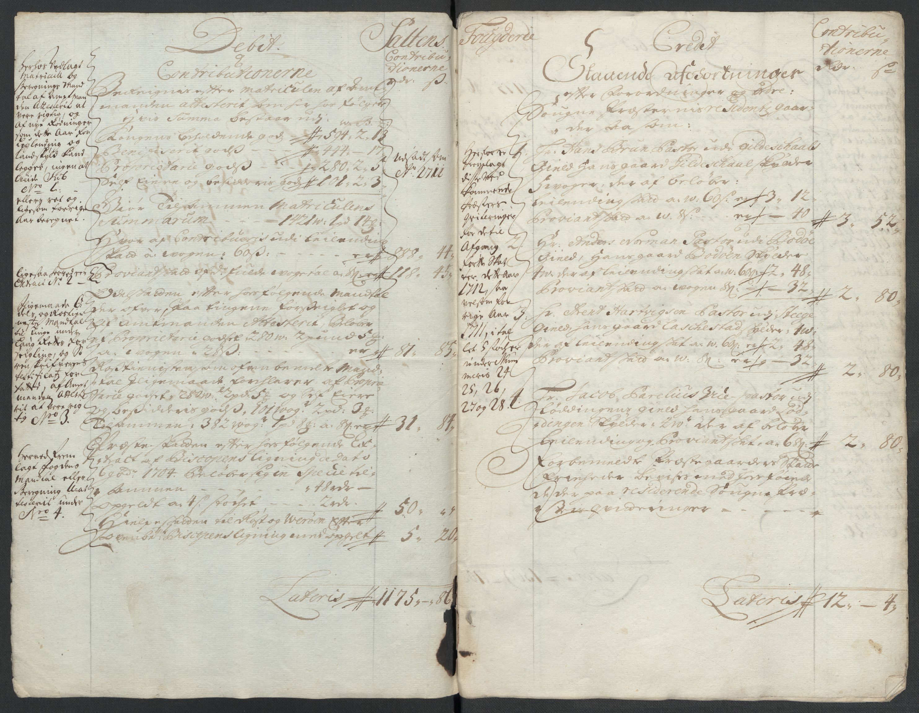 Rentekammeret inntil 1814, Reviderte regnskaper, Fogderegnskap, RA/EA-4092/R66/L4582: Fogderegnskap Salten, 1711-1712, p. 289