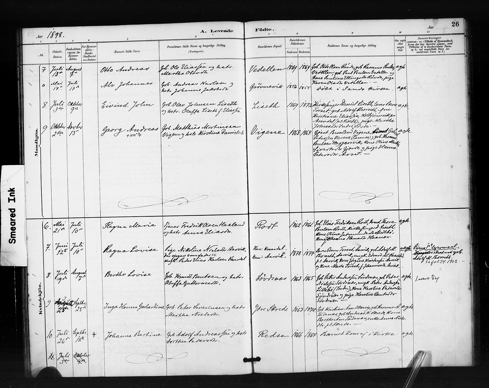 Ministerialprotokoller, klokkerbøker og fødselsregistre - Møre og Romsdal, AV/SAT-A-1454/504/L0056: Parish register (official) no. 504A03, 1884-1904, p. 26