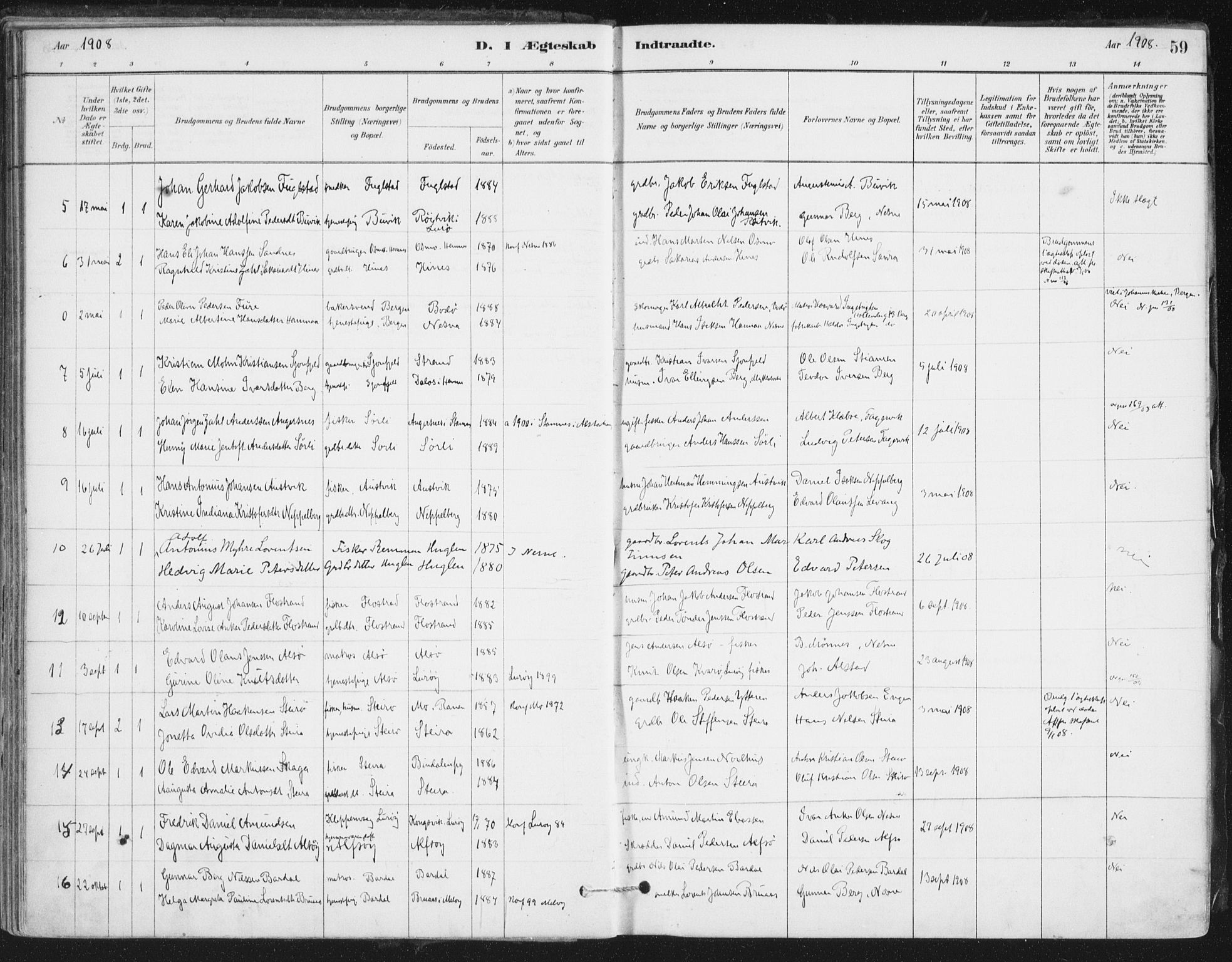 Ministerialprotokoller, klokkerbøker og fødselsregistre - Nordland, SAT/A-1459/838/L0553: Parish register (official) no. 838A11, 1880-1910, p. 59