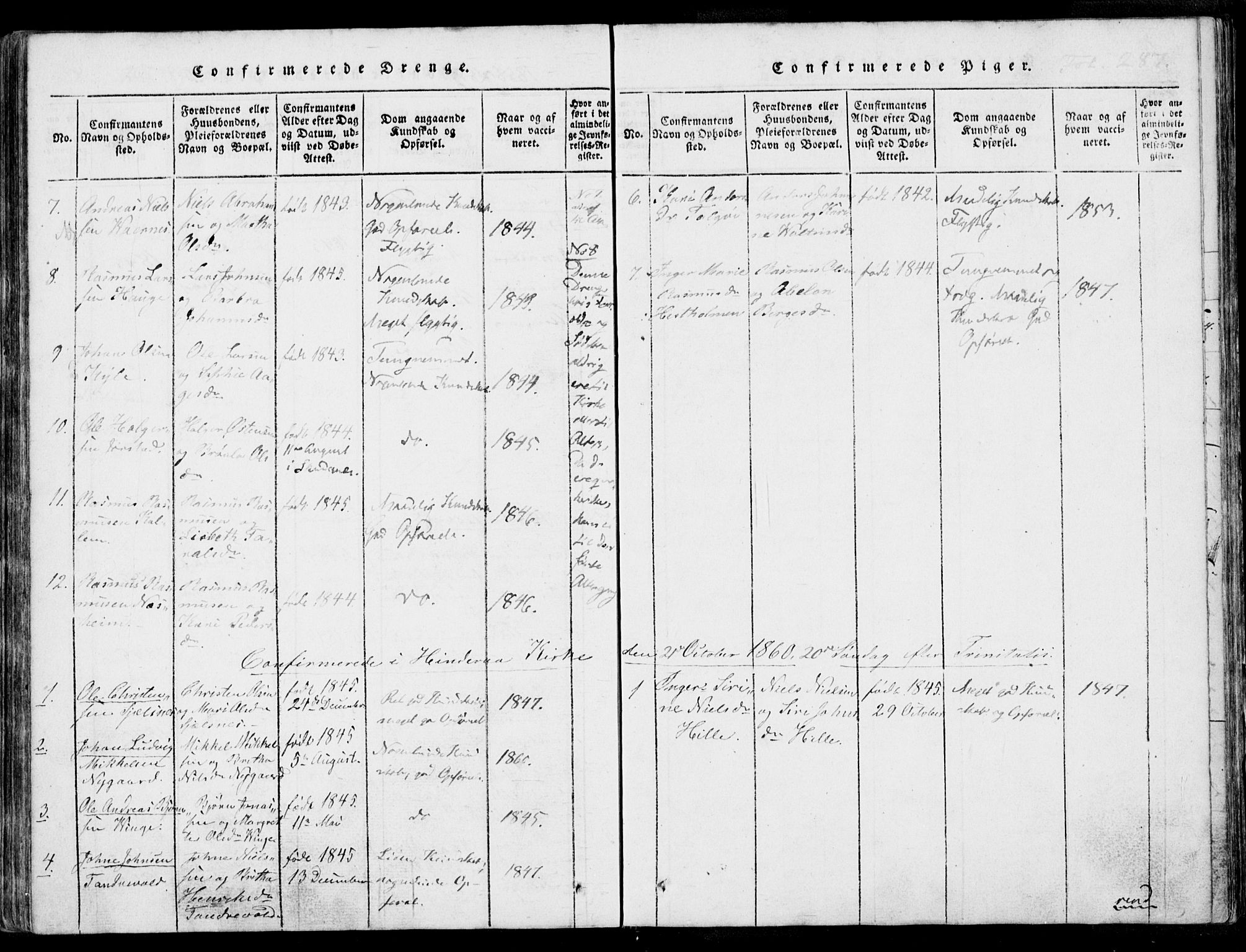 Nedstrand sokneprestkontor, AV/SAST-A-101841/01/IV: Parish register (official) no. A 7, 1816-1870, p. 288