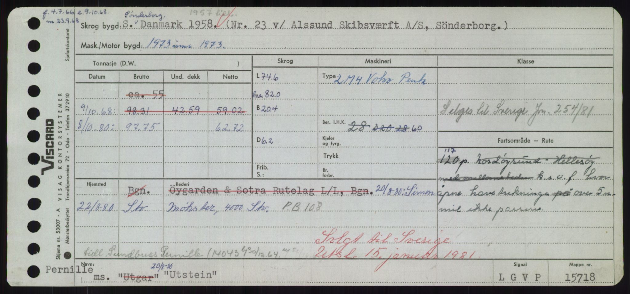 Sjøfartsdirektoratet med forløpere, Skipsmålingen, RA/S-1627/H/Hd/L0040: Fartøy, U-Ve, p. 169