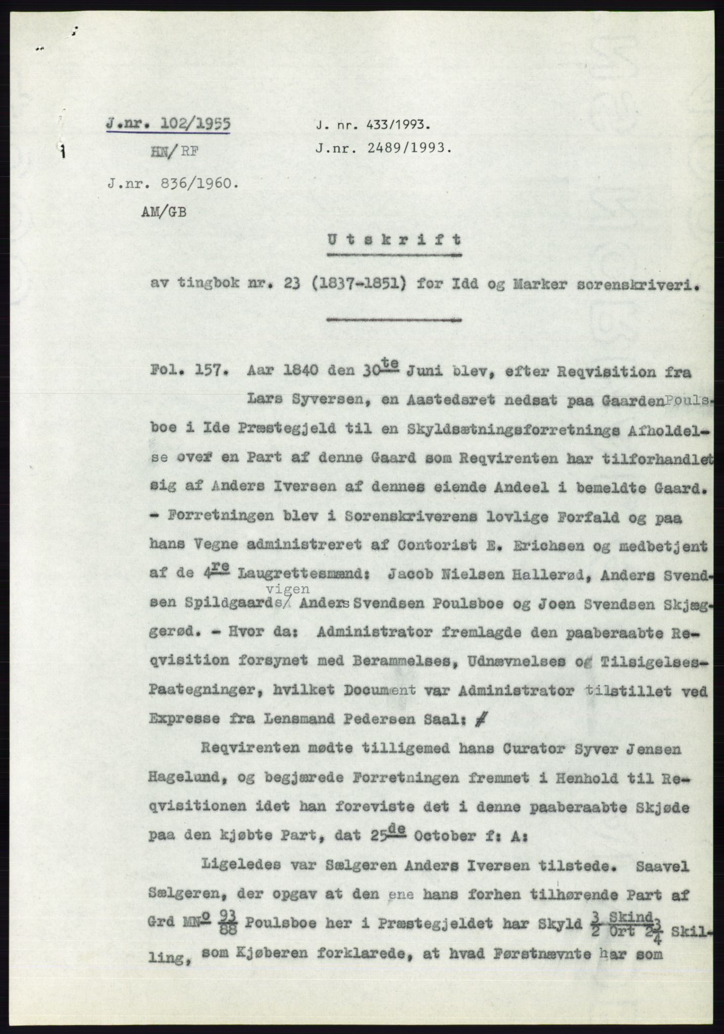 Statsarkivet i Oslo, SAO/A-10621/Z/Zd/L0002: Avskrifter, j.nr 5-691/1955, 1955, p. 71